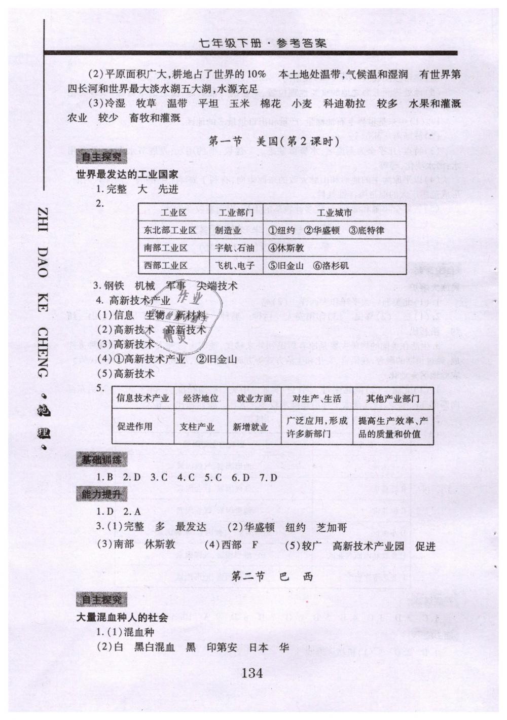 2019年自主學習指導課程七年級地理下冊人教版 第16頁