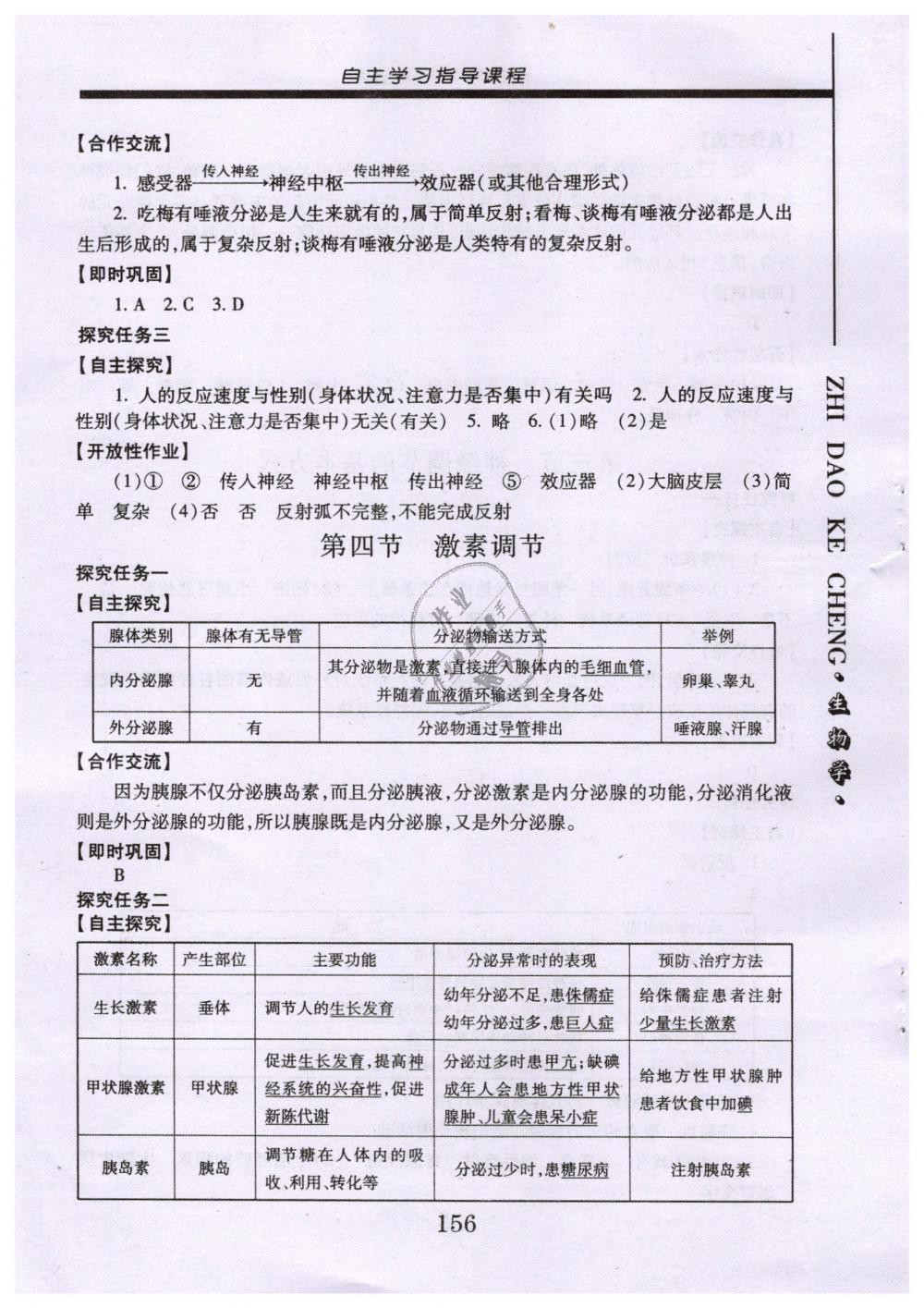 2019年自主學(xué)習指導(dǎo)課程七年級生物學(xué)下冊人教版 第19頁