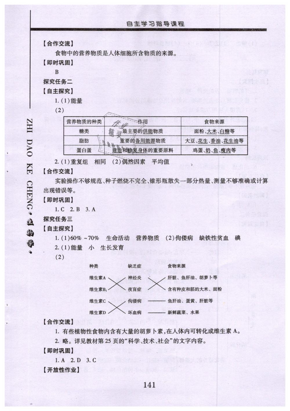 2019年自主學(xué)習(xí)指導(dǎo)課程七年級生物學(xué)下冊人教版 第4頁