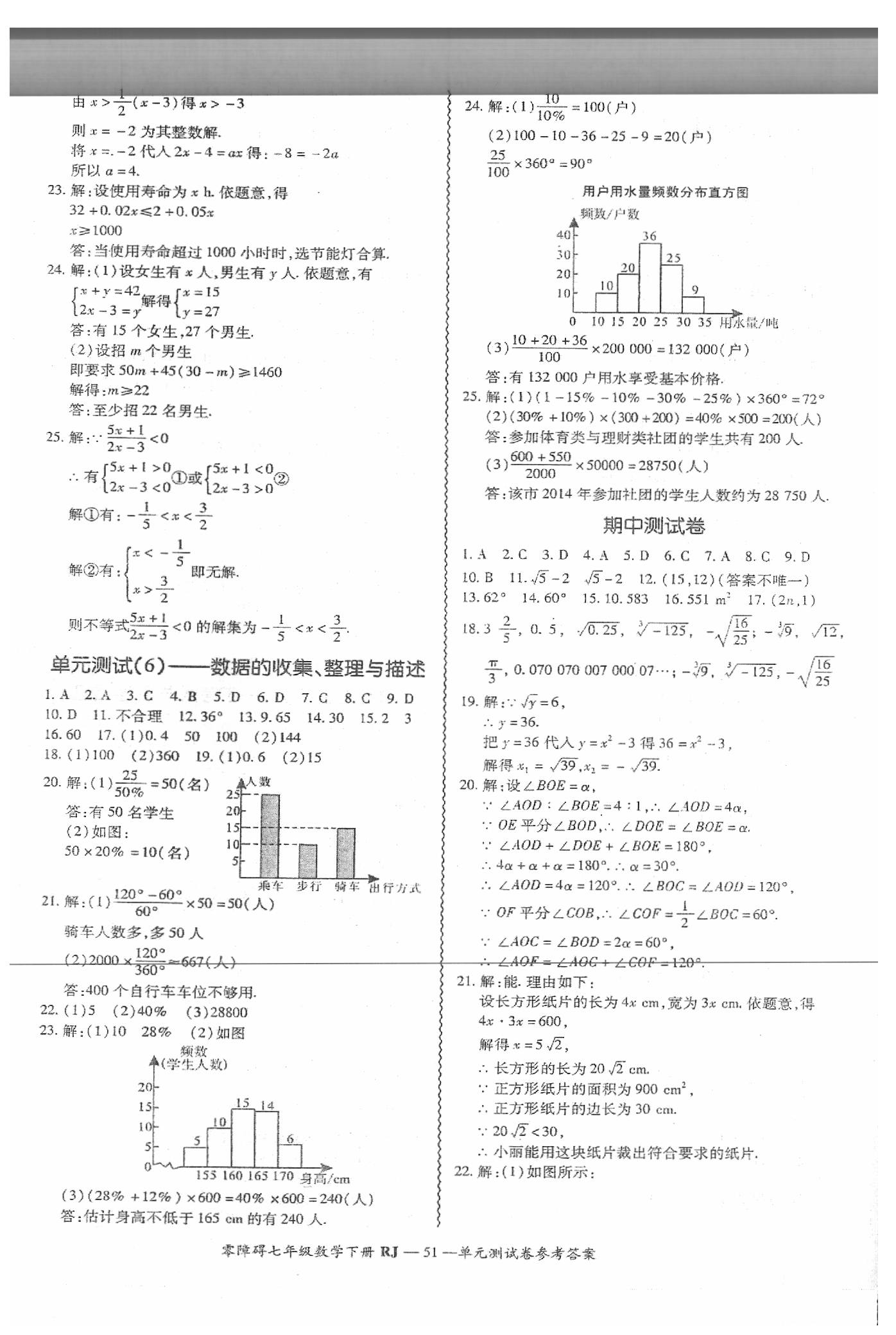 2019年零障礙導(dǎo)教導(dǎo)學(xué)案七年級數(shù)學(xué)下冊人教版 第52頁