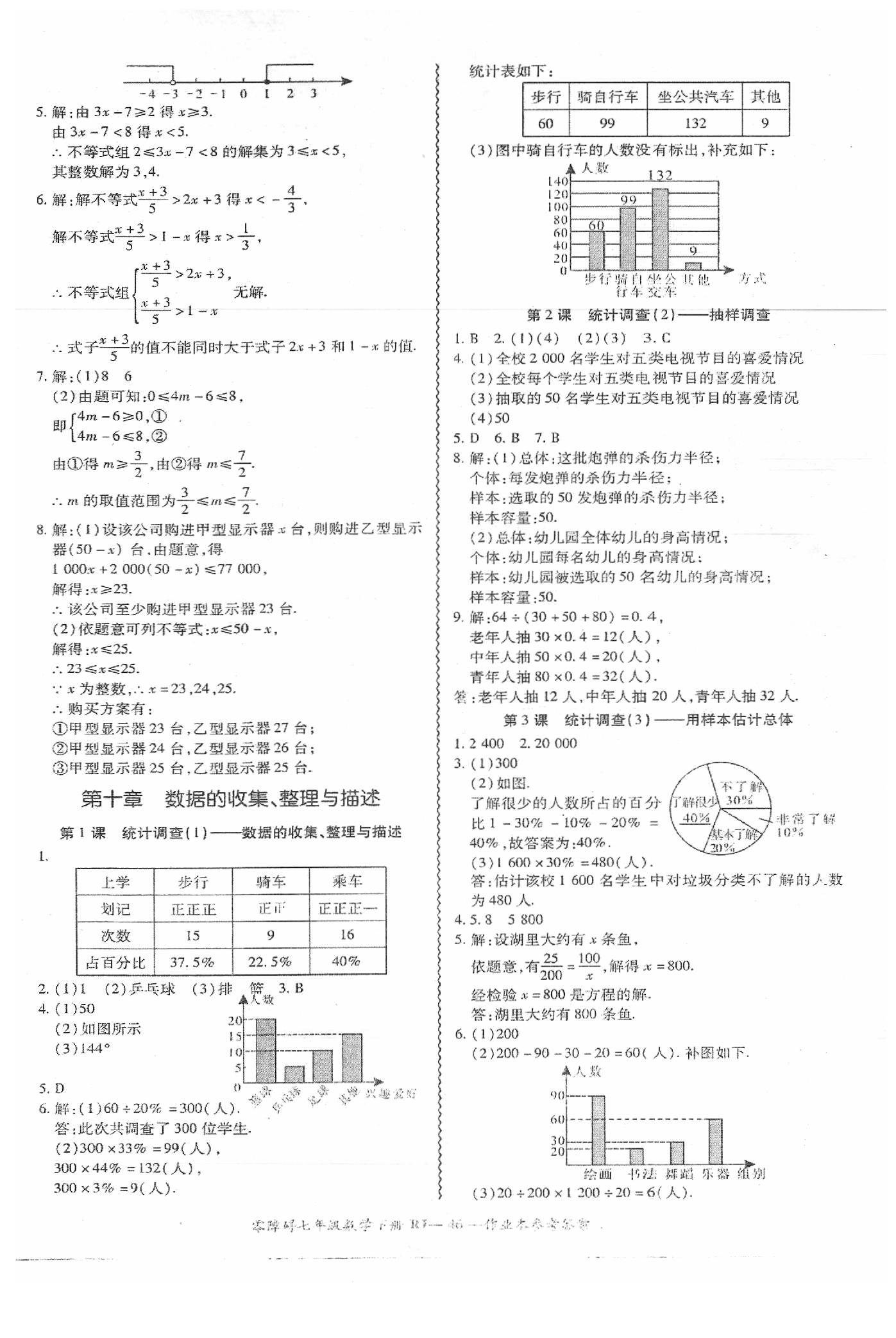 2019年零障礙導(dǎo)教導(dǎo)學(xué)案七年級(jí)數(shù)學(xué)下冊人教版 第47頁