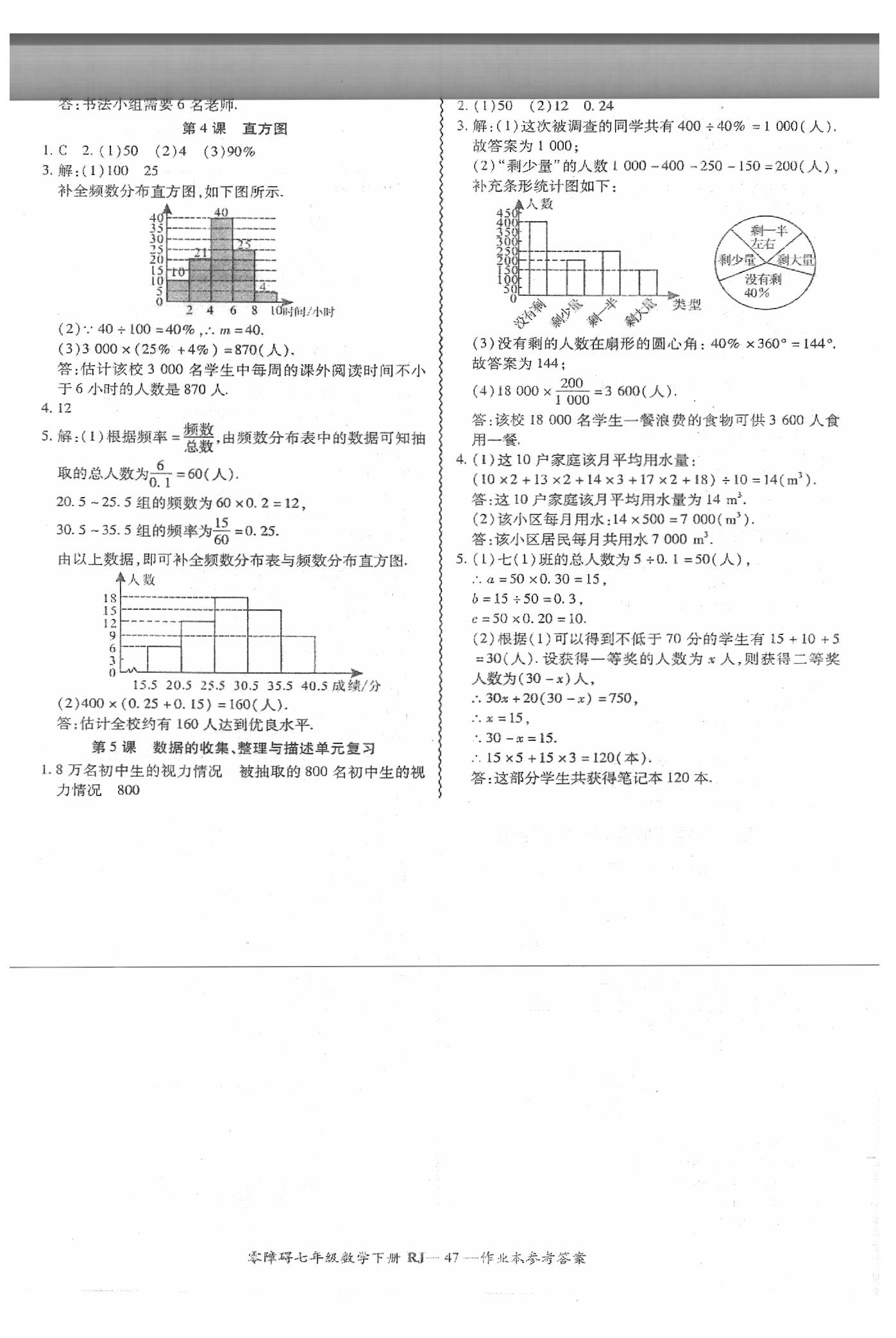 2019年零障礙導(dǎo)教導(dǎo)學(xué)案七年級(jí)數(shù)學(xué)下冊(cè)人教版 第48頁