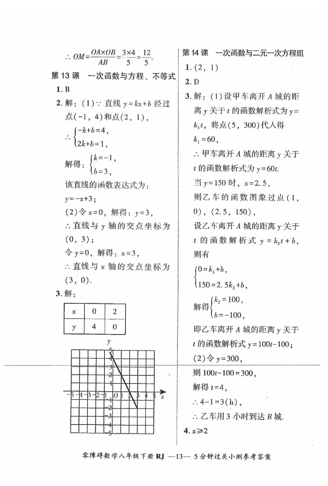 2019年零障礙導教導學案八年級數(shù)學下冊人教版 第86頁