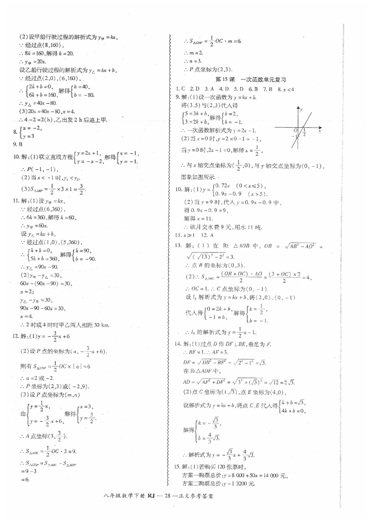 2019年零障礙導(dǎo)教導(dǎo)學(xué)案八年級數(shù)學(xué)下冊人教版 第29頁