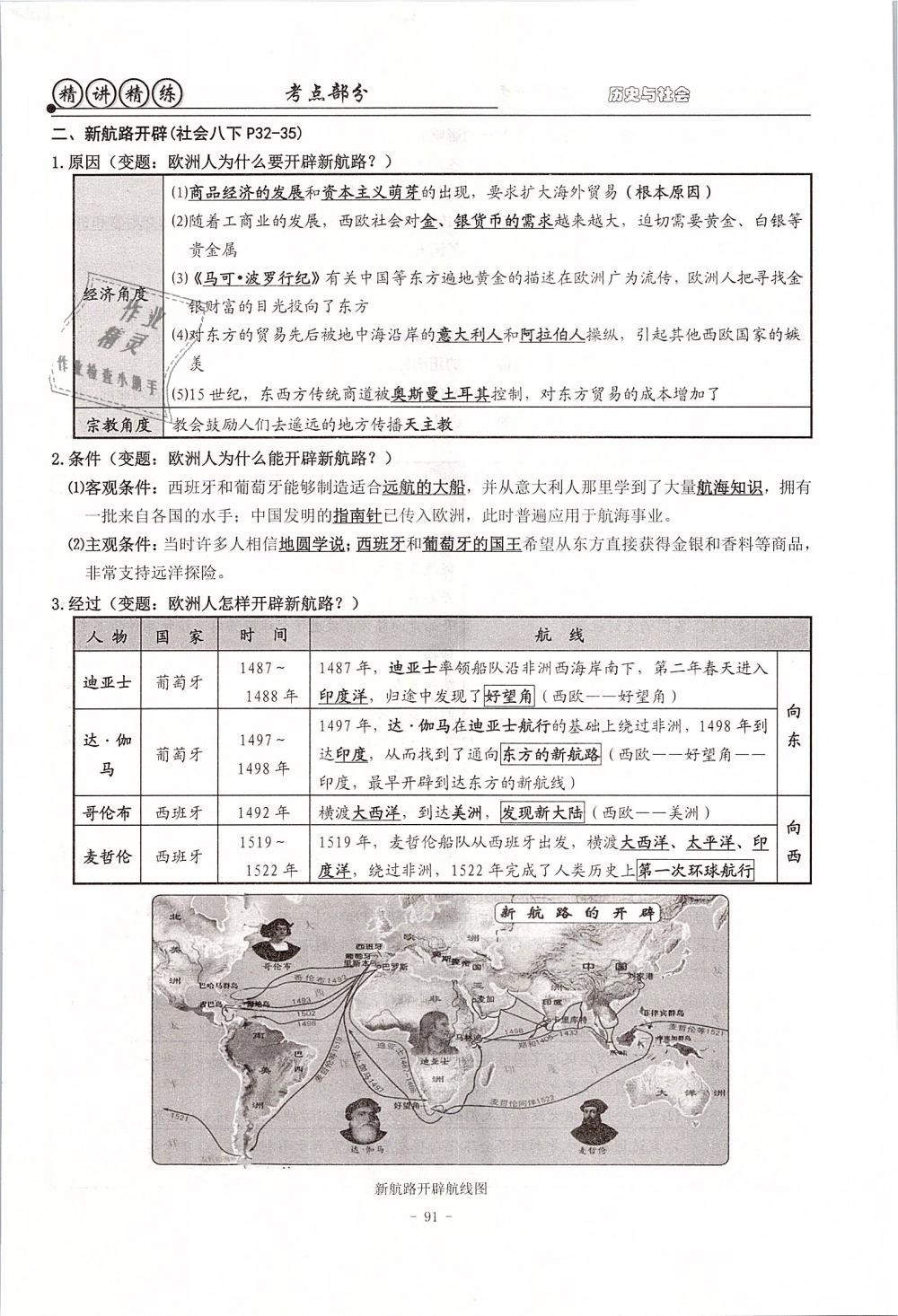 2019年精講精練初中畢業(yè)升學考試歷史與社會道德與法治 第91頁