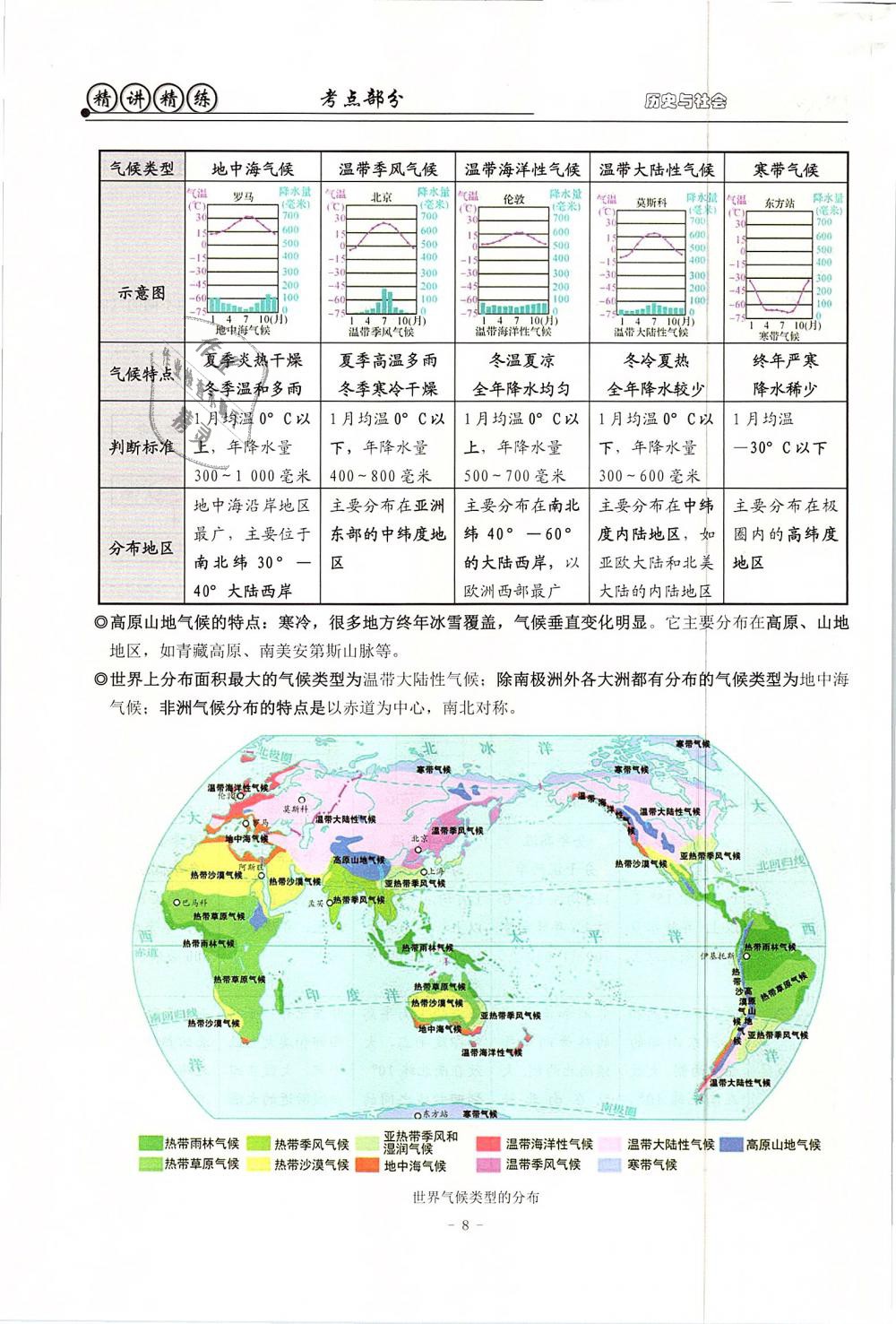 2019年精講精練初中畢業(yè)升學考試歷史與社會道德與法治 第8頁