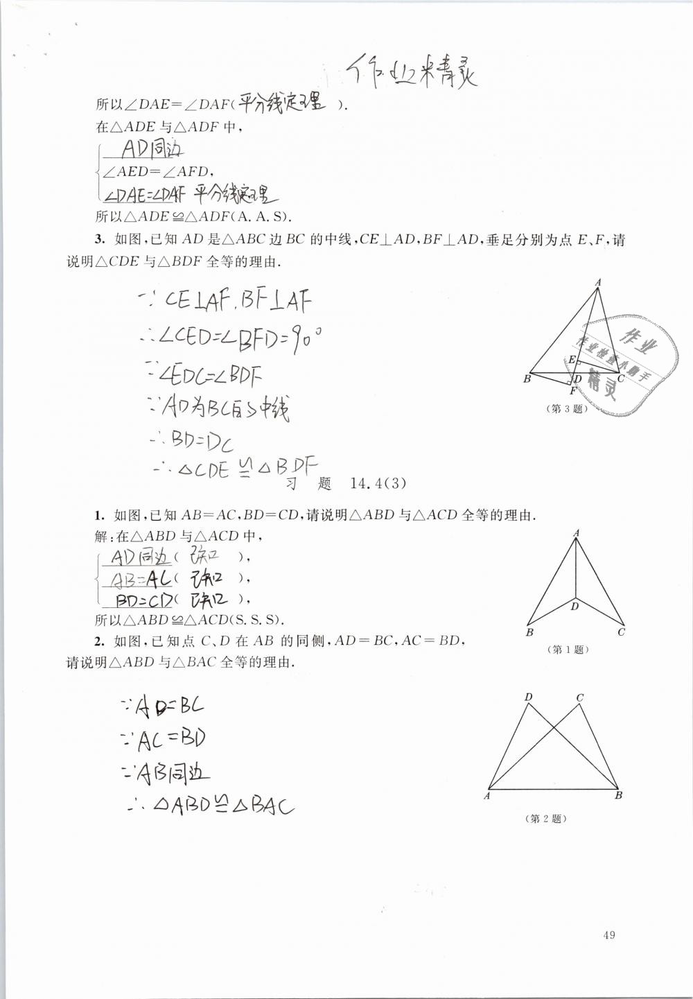 2019年數(shù)學(xué)練習(xí)部分七年級第二學(xué)期 第49頁