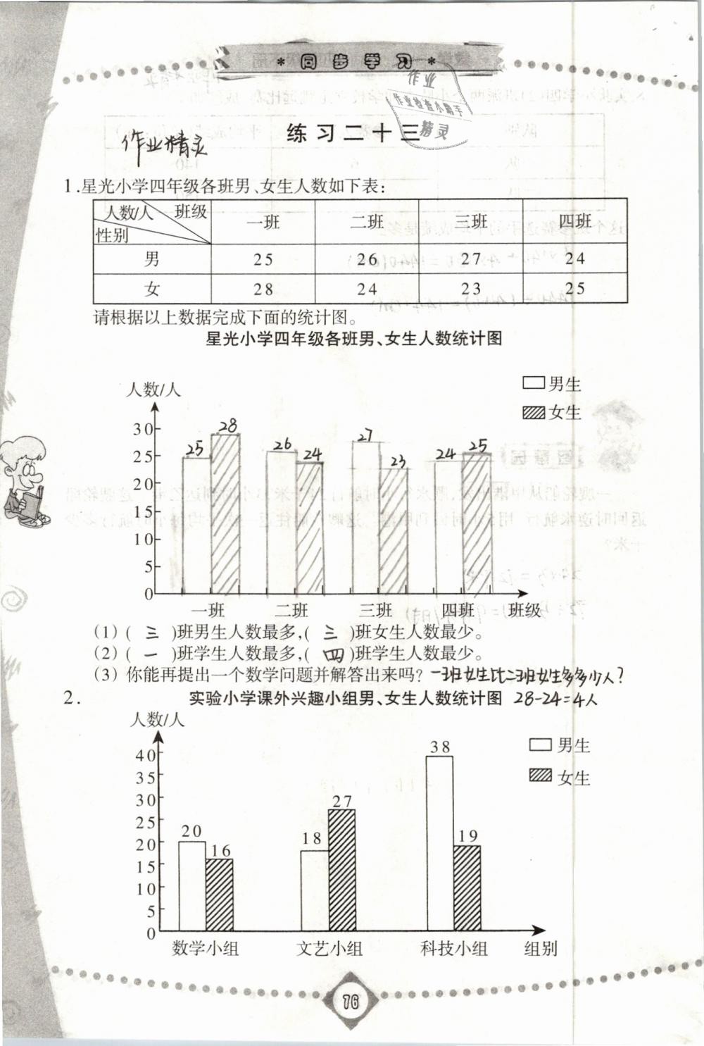 2019年同步學(xué)習(xí)四年級(jí)數(shù)學(xué)下冊(cè)人教版 第76頁