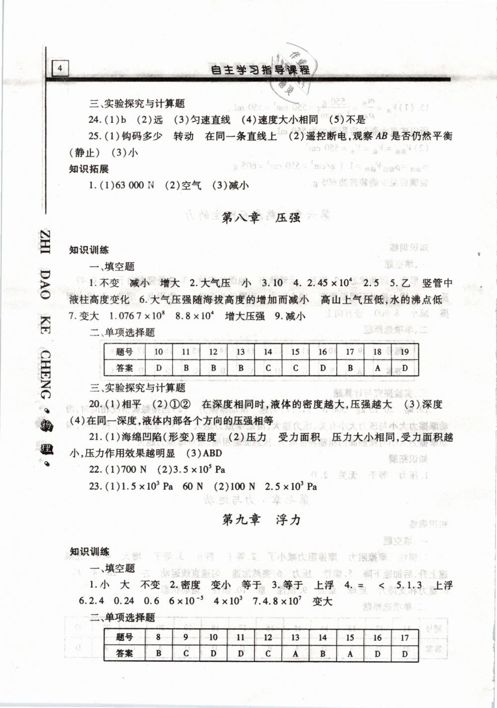 2019年自主學(xué)習(xí)指導(dǎo)課程九年級物理下冊滬科版 第4頁