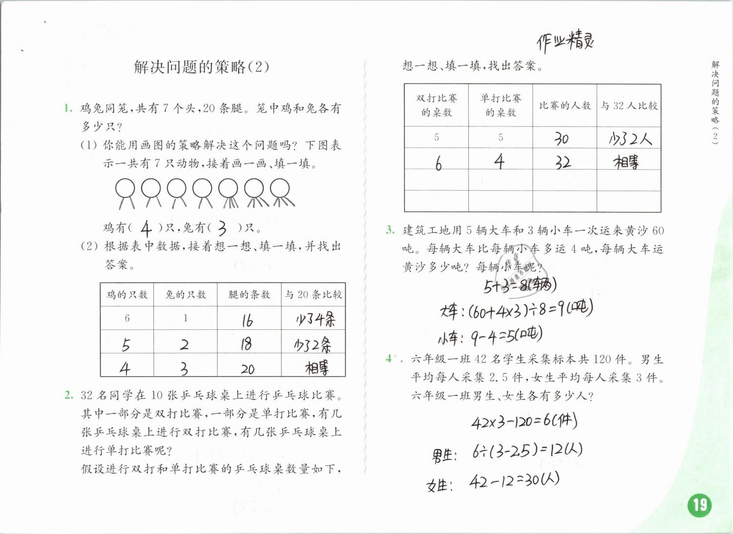 2019年練習(xí)與測(cè)試小學(xué)數(shù)學(xué)六年級(jí)下冊(cè)蘇教版彩色版 第19頁(yè)