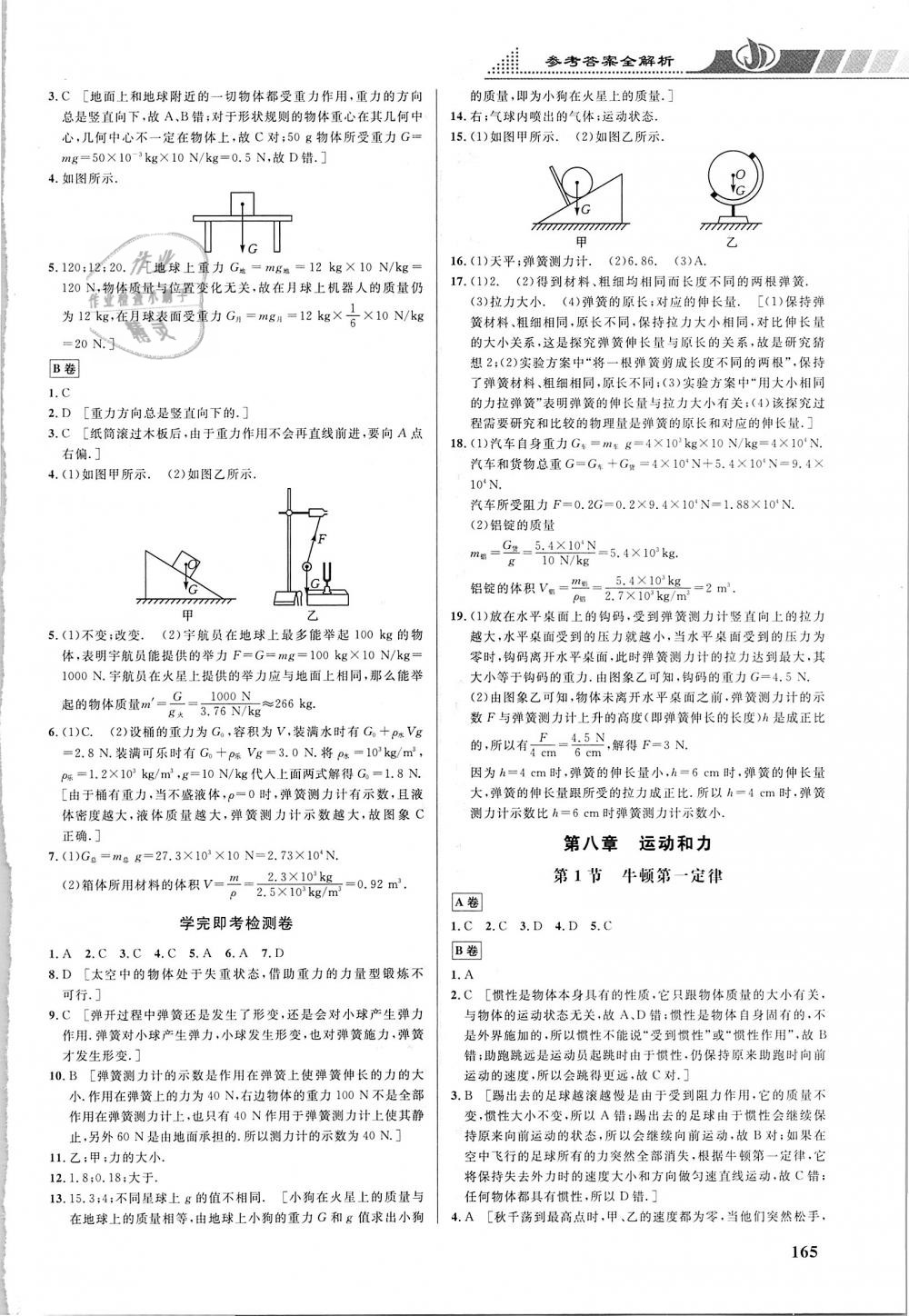 2019年重難點(diǎn)手冊(cè)八年級(jí)物理下冊(cè)人教版 第2頁(yè)