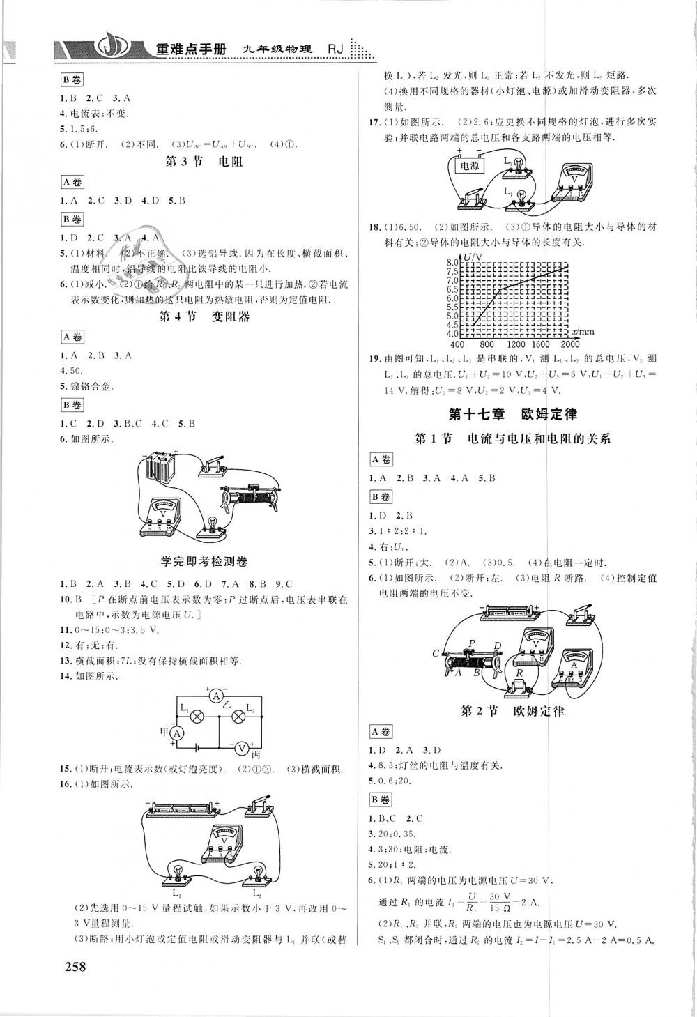 2019年重難點(diǎn)手冊(cè)九年級(jí)物理人教版 第4頁(yè)