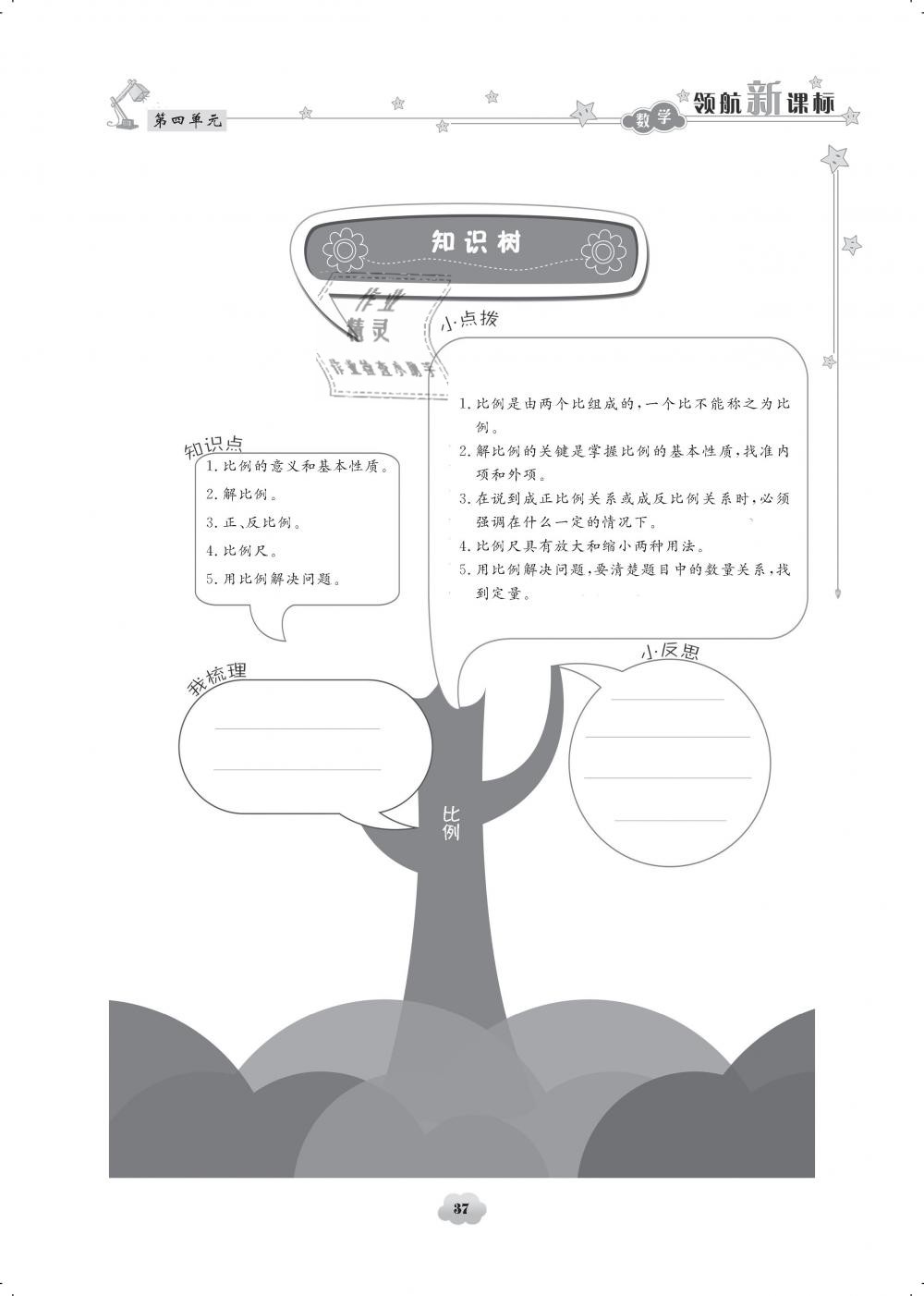 2019年領(lǐng)航新課標(biāo)練習(xí)冊六年級數(shù)學(xué)下冊人教版 第37頁