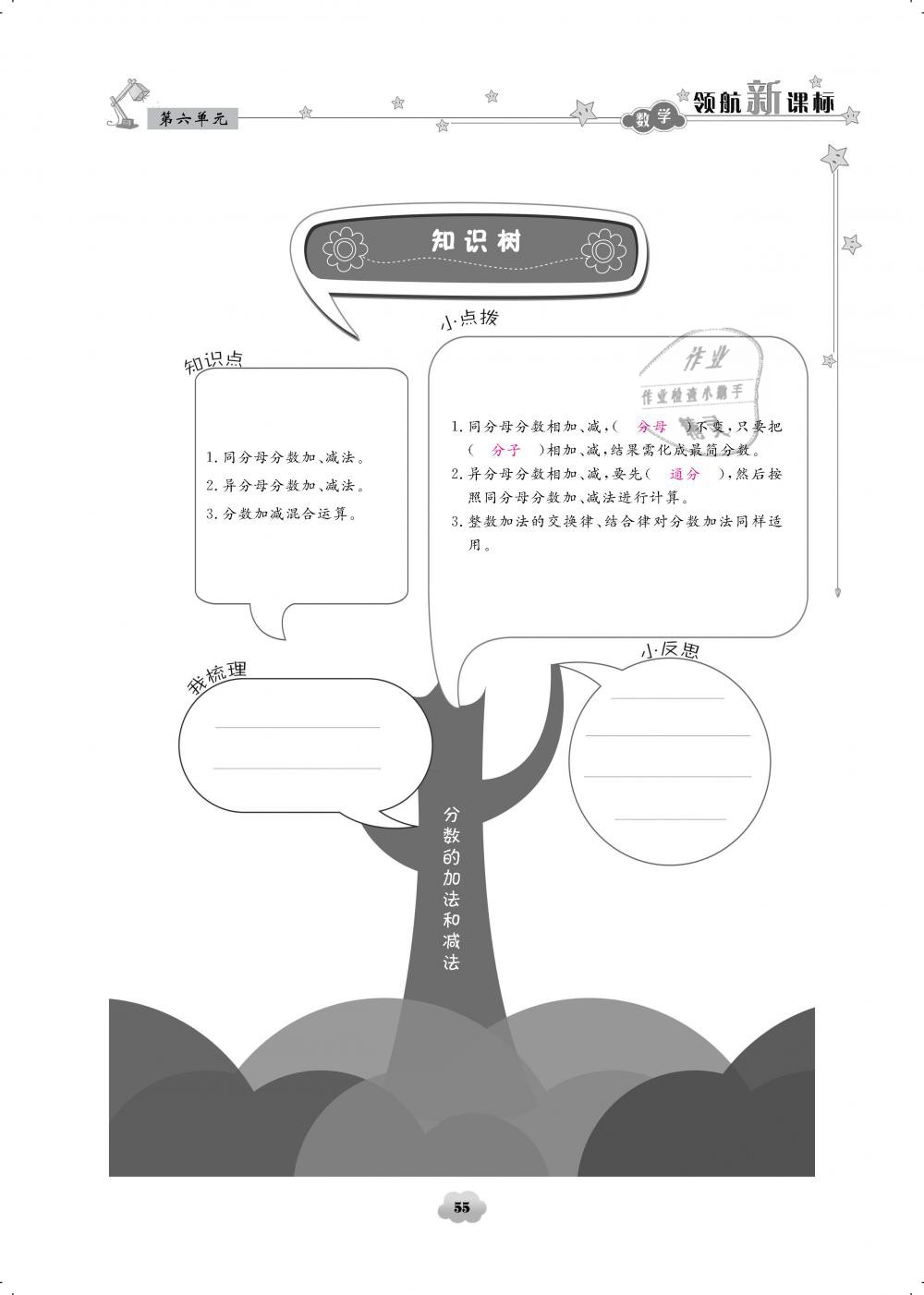 2019年领航新课标练习册五年级数学下册人教版 第55页