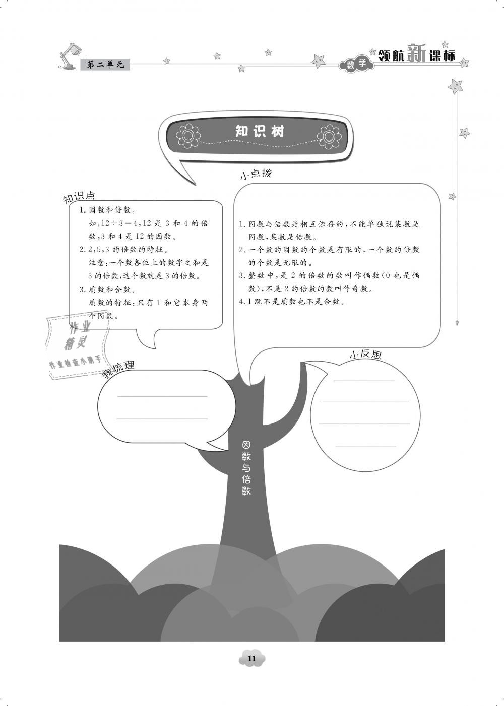 2019年领航新课标练习册五年级数学下册人教版 第11页