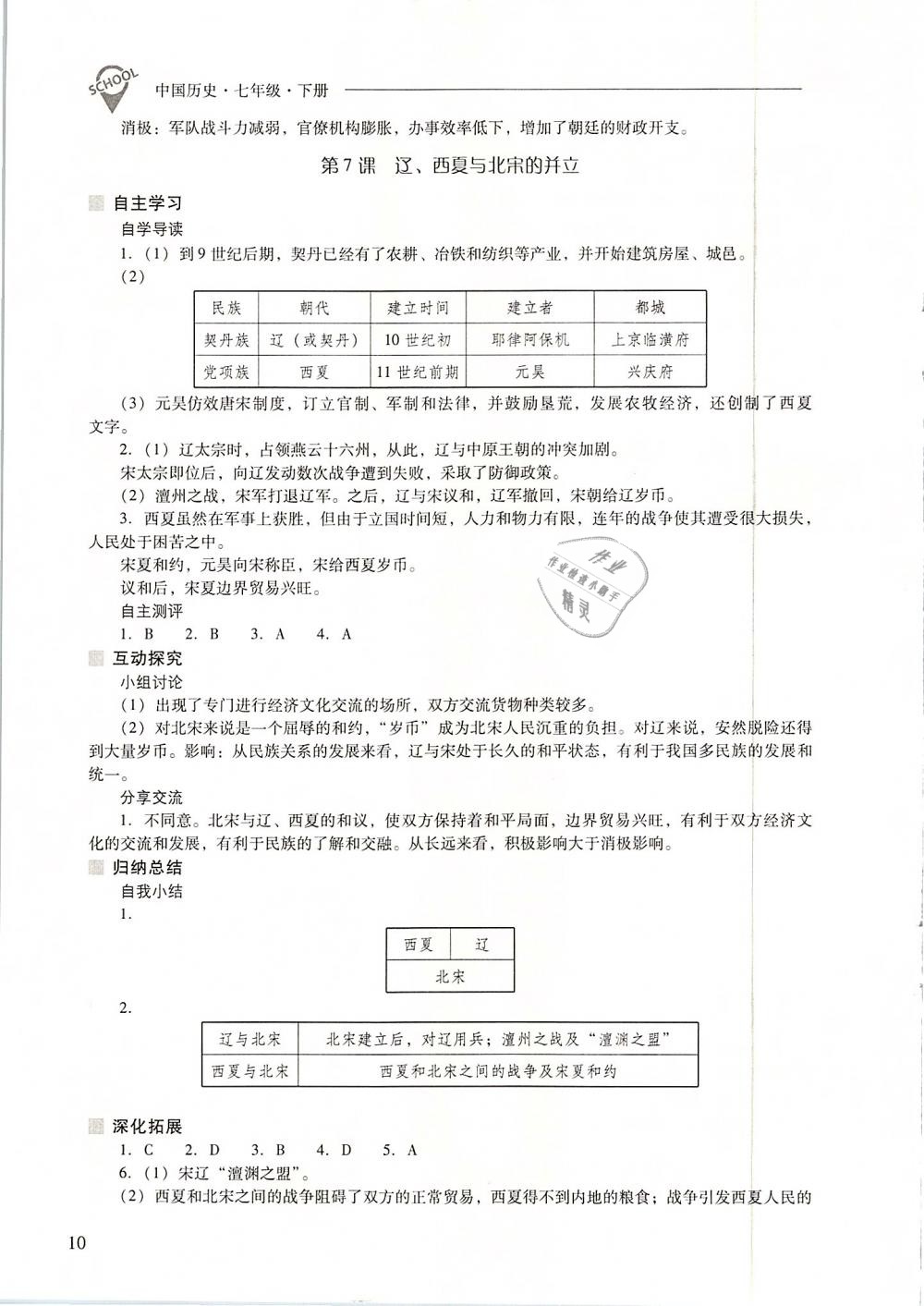 2019年新課程問(wèn)題解決導(dǎo)學(xué)方案七年級(jí)中國(guó)歷史下冊(cè)人教版 第10頁(yè)