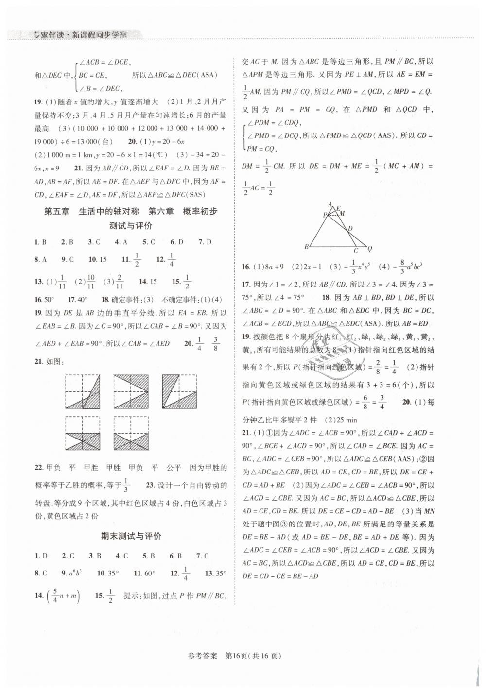 2019年新課程同步學案七年級數(shù)學下冊北師大版 第16頁