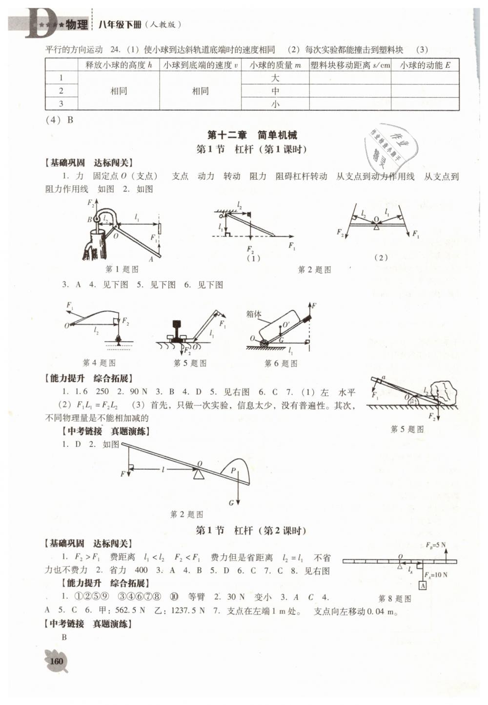 2019年新课程物理能力培养八年级下册人教版D版 第10页