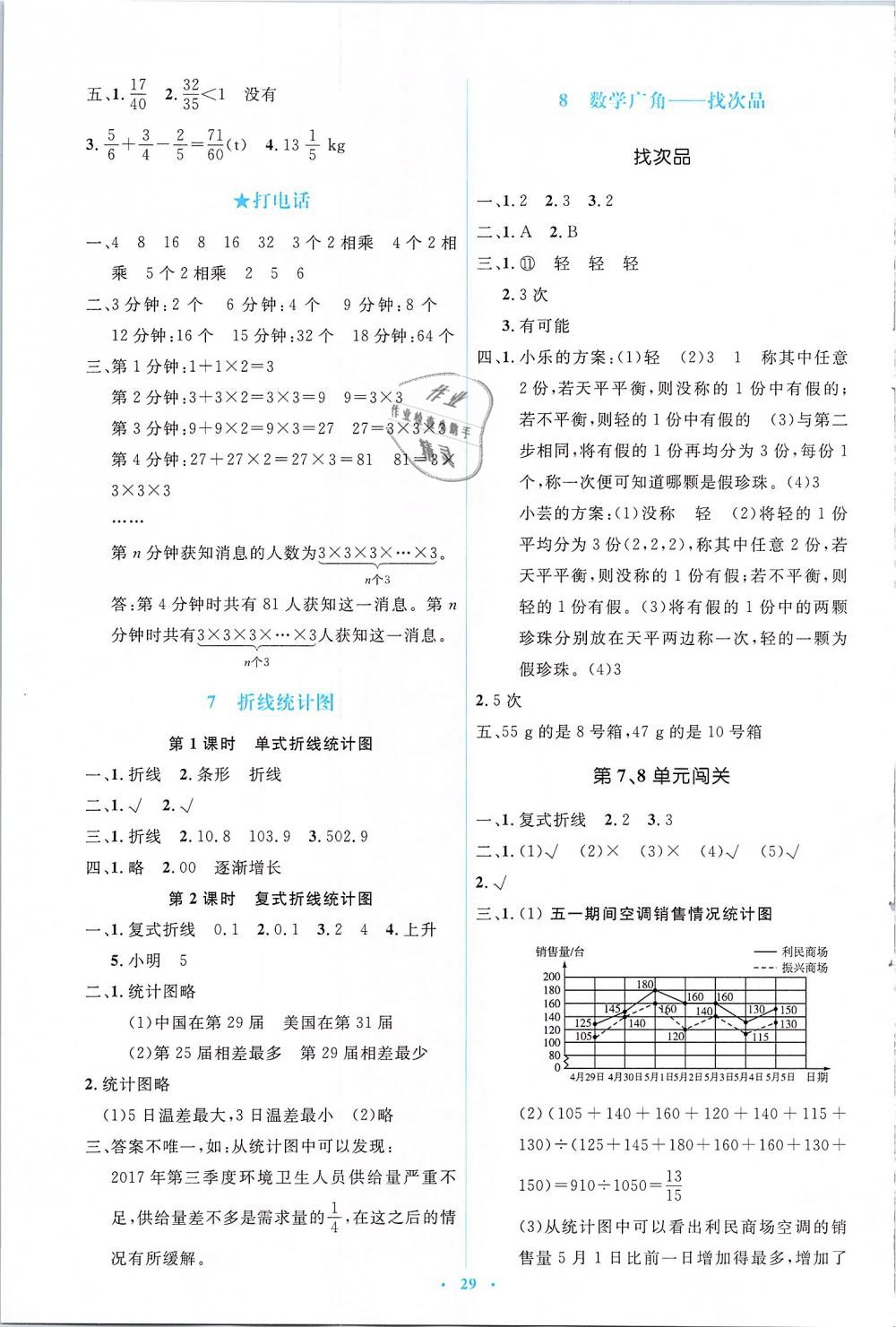 2019年人教金学典同步解析与测评学考练五年级数学下册人教版 第9页