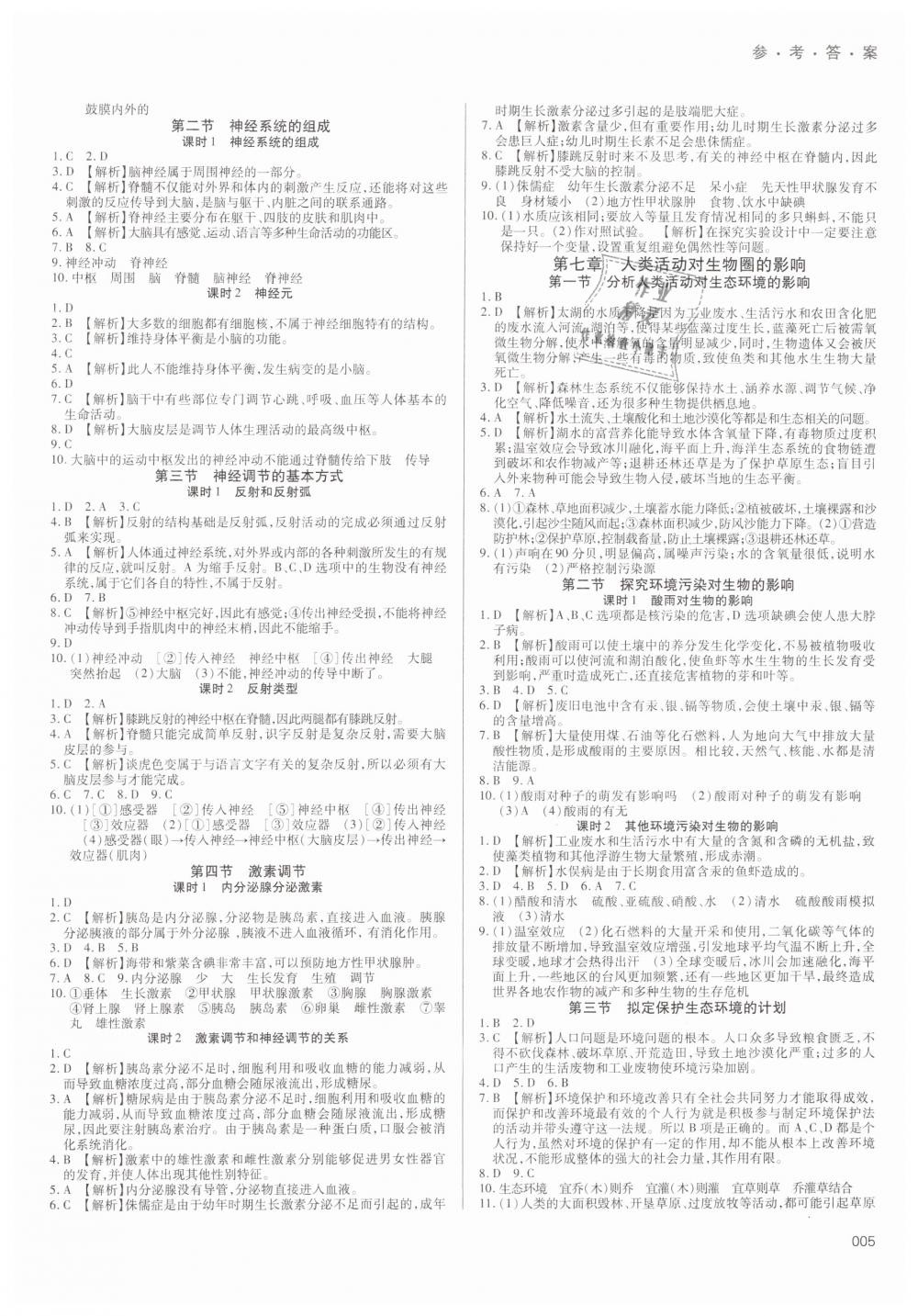 2019年學(xué)習(xí)質(zhì)量監(jiān)測七年級生物學(xué)下冊人教版 第5頁