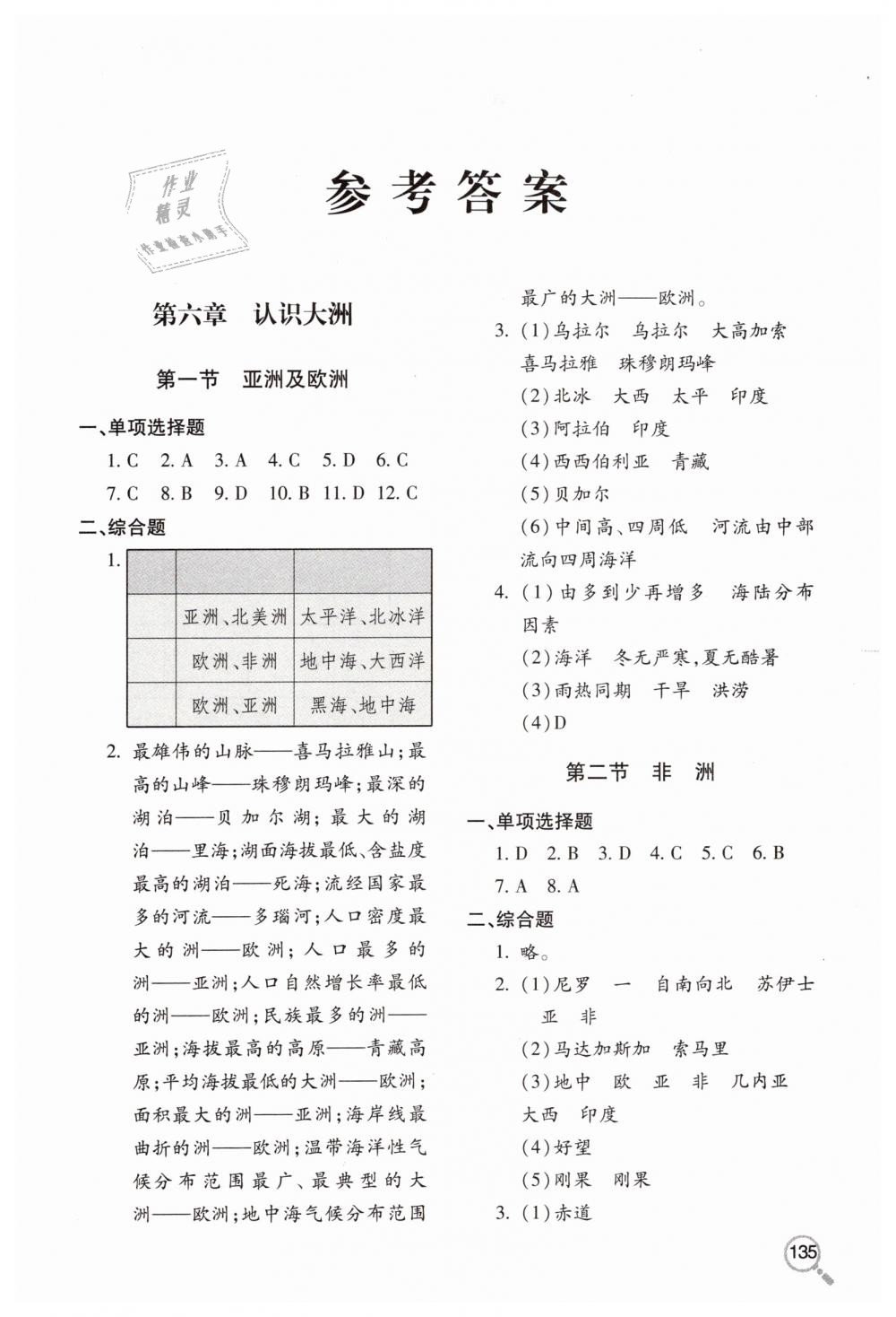 2019年新課堂同步學(xué)習(xí)與探究七年級地理下學(xué)期湘教版 第1頁