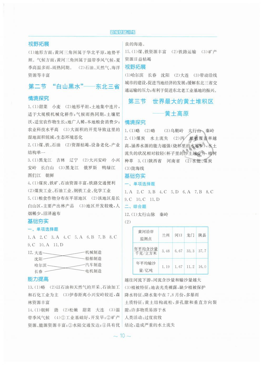 2019年新編基礎(chǔ)訓(xùn)練八年級地理下冊人教版 第2頁