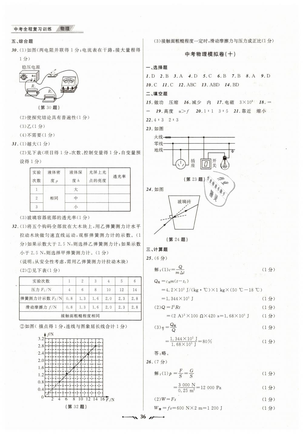 2019年中考全程復(fù)習(xí)訓(xùn)練物理大連專版 第36頁(yè)