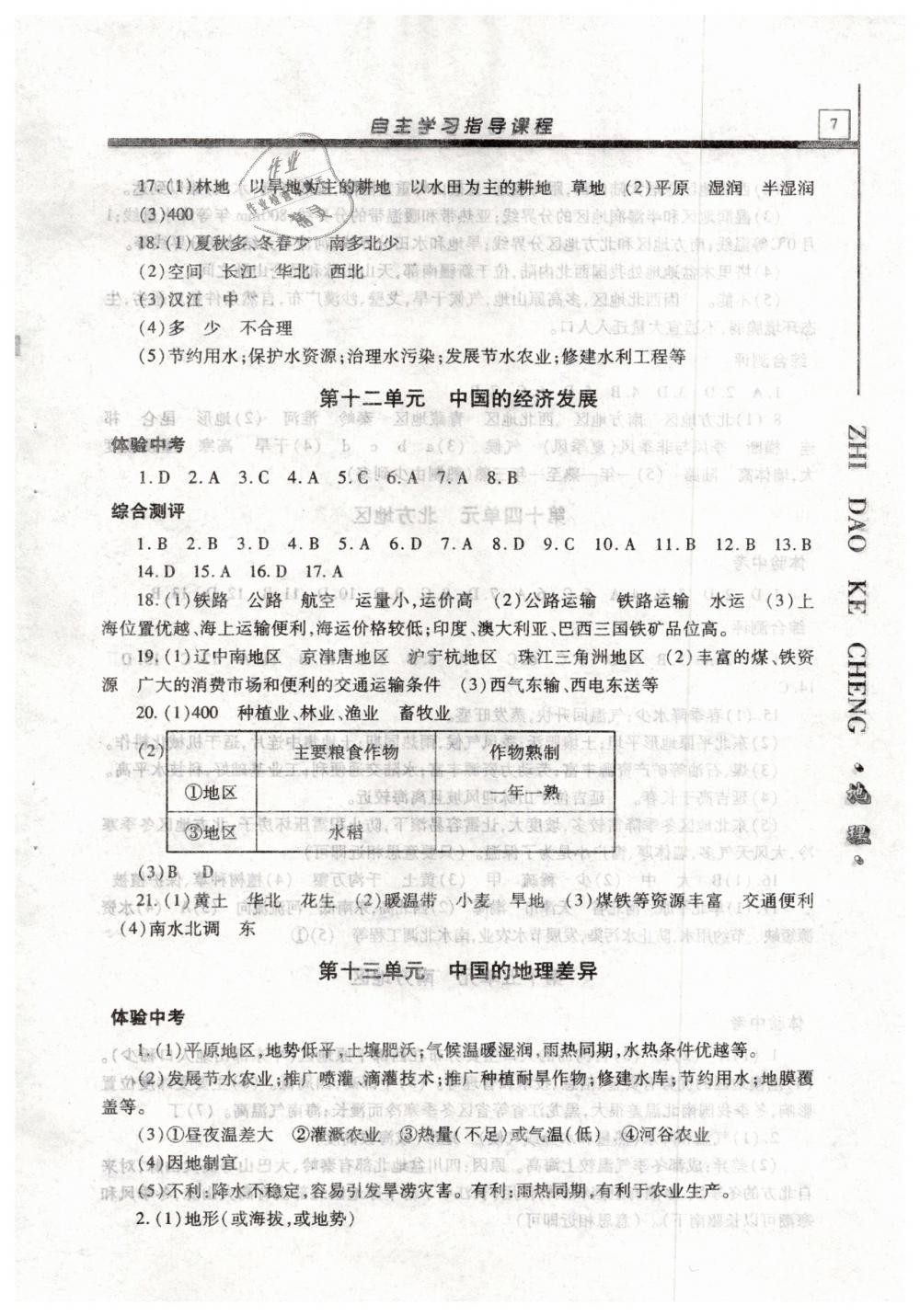 2019年自主学习指导课程八年级地理总复习人教版 第7页