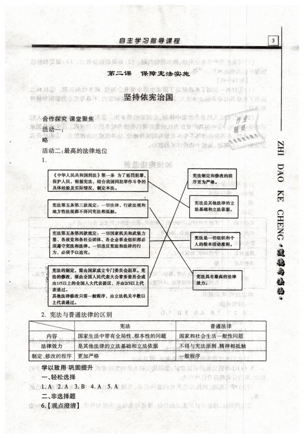 2019年自主学习指导课程八年级道德与法治下册人教版 第3页