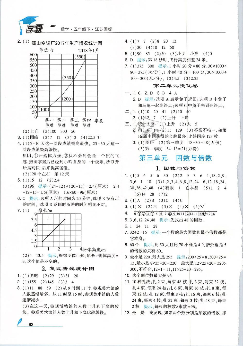 2019年經(jīng)綸學典學霸五年級數(shù)學下冊江蘇版 第4頁