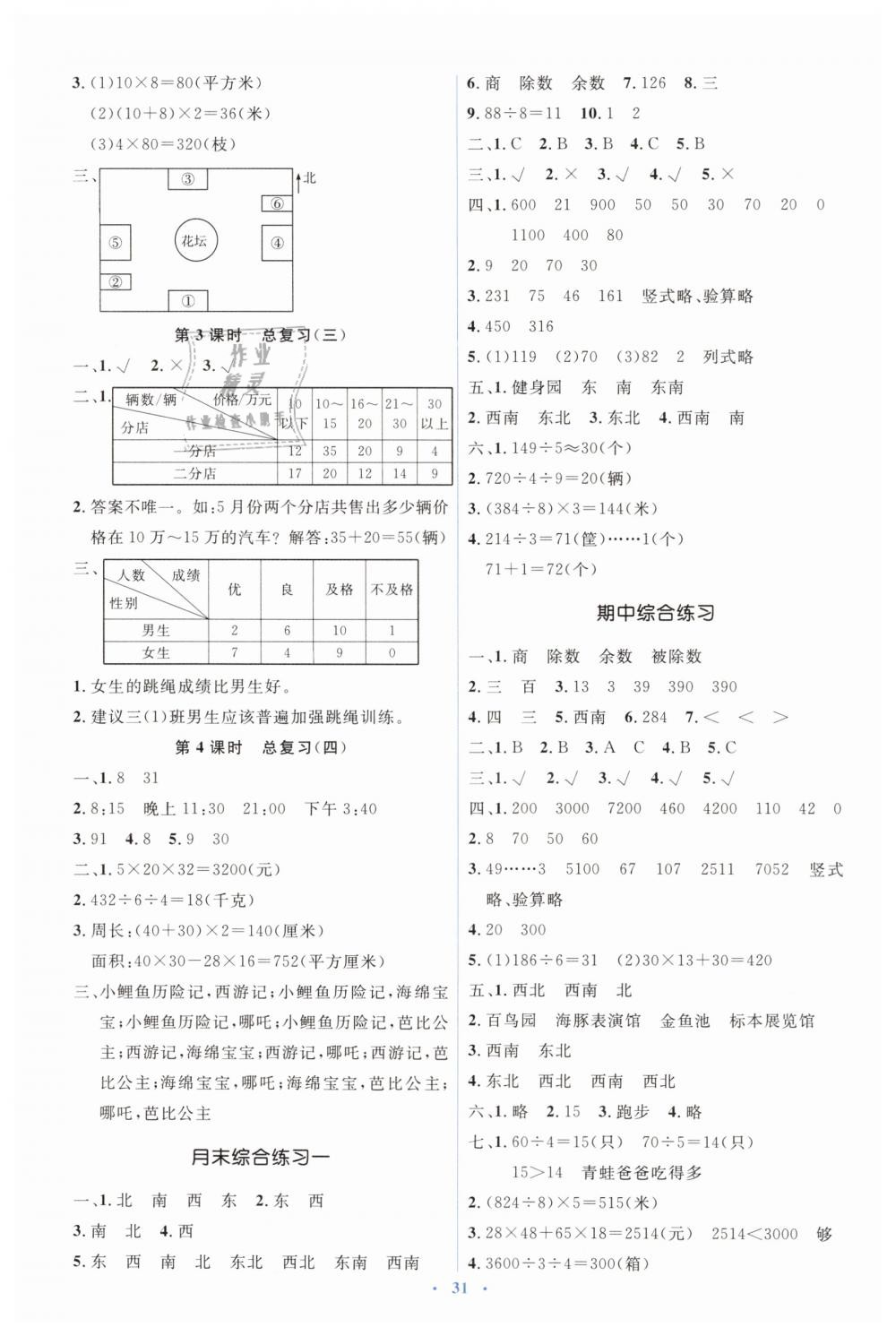 2019年人教金學典同步解析與測評學考練三年級數(shù)學下冊人教版 第11頁