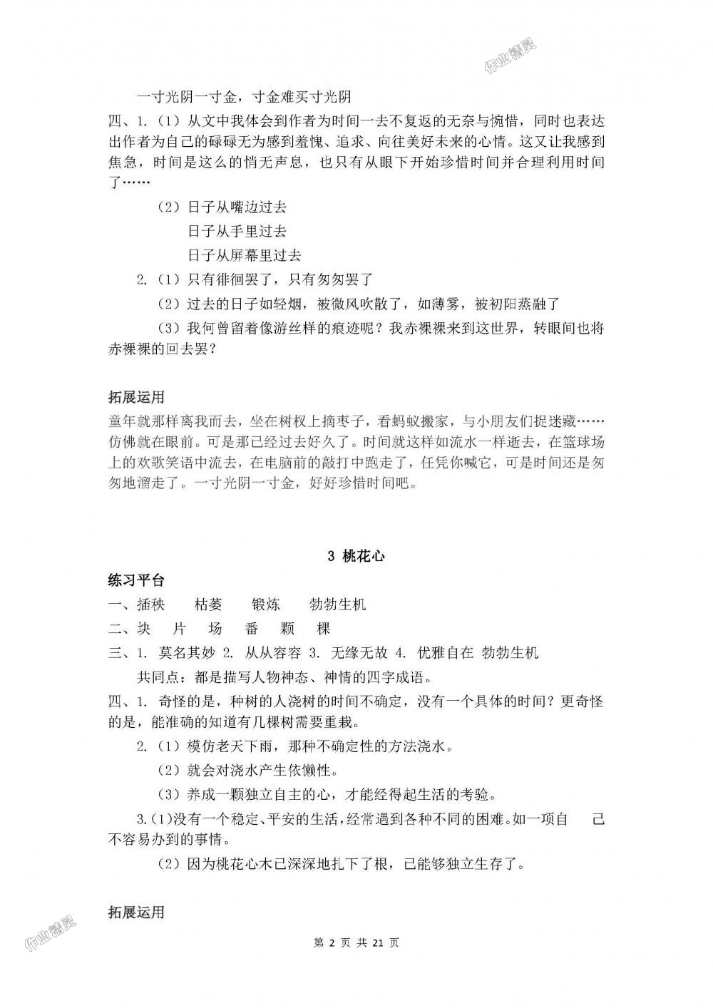 2019年人教金學(xué)典同步解析與測評六年級語文下冊人教版 第2頁