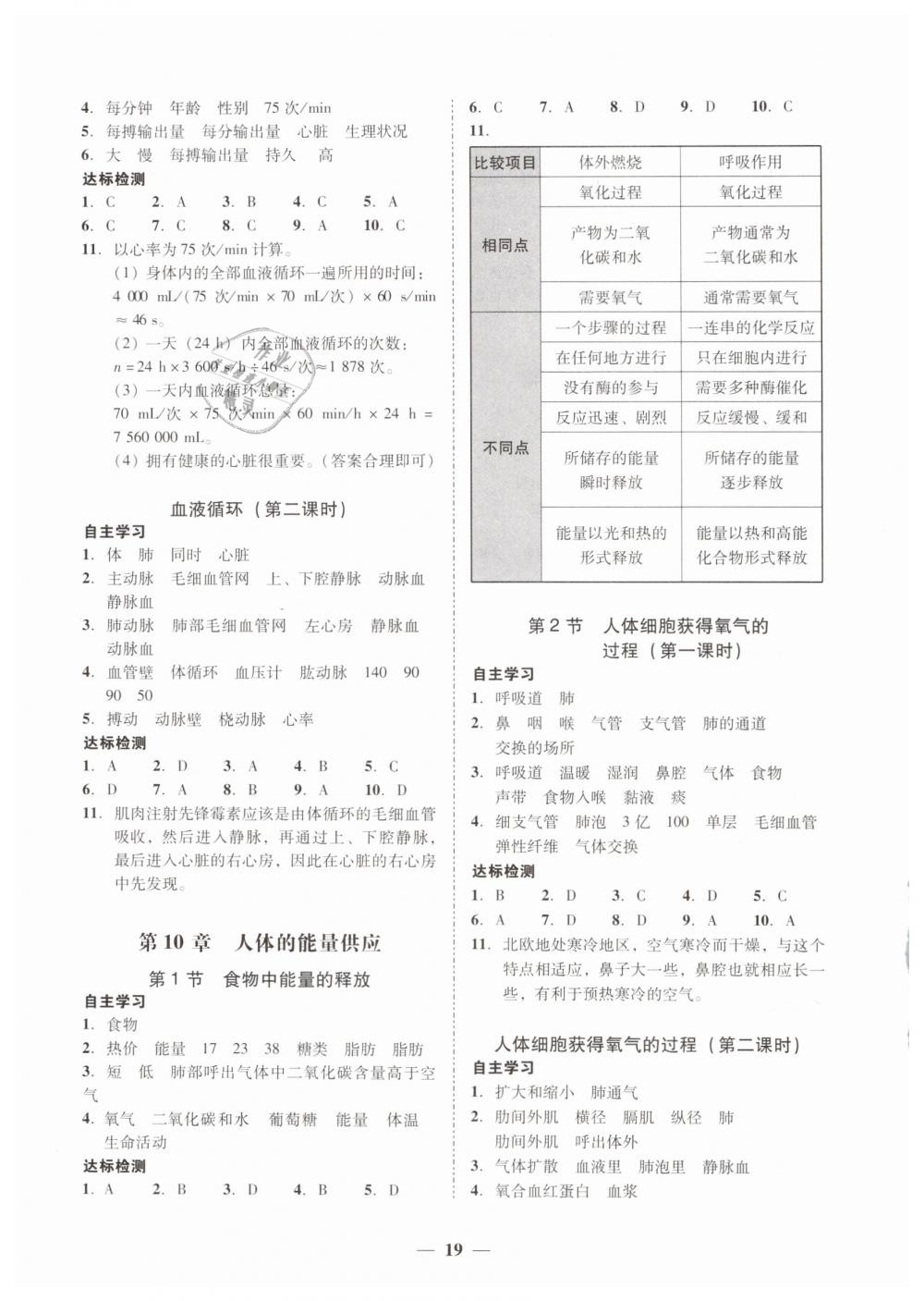 2019年南粤学典学考精练七年级生物学下册北师大版 第3页