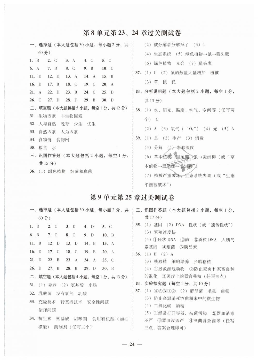 2019年南粵學典學考精練八年級生物學下冊北師大版 第8頁