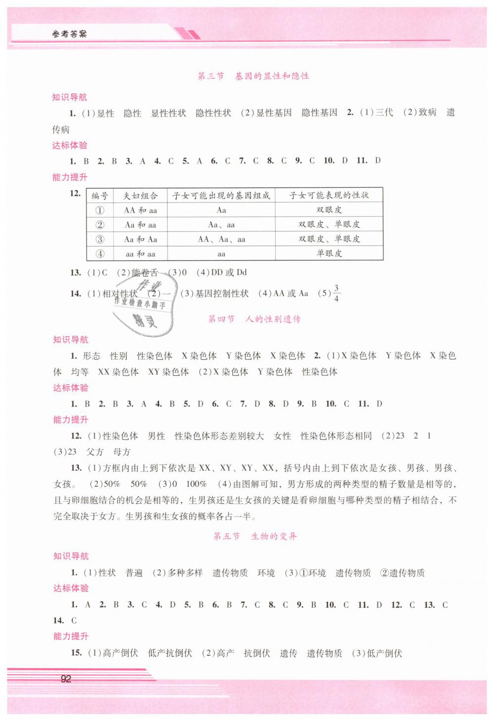 2019年自主與互動學習新課程學習輔導八年級生物學下冊人教版 第3頁