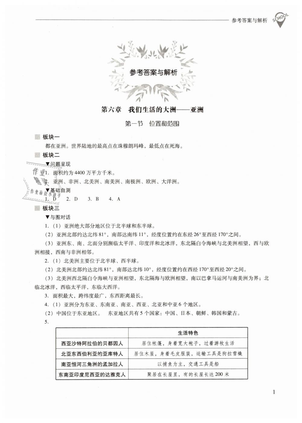 2019年新課程問題解決導(dǎo)學(xué)方案七年級地理下冊人教版 第1頁