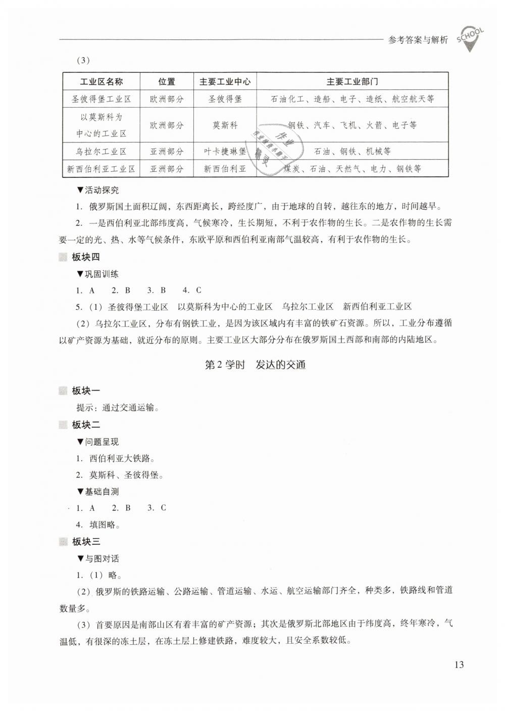 2019年新課程問(wèn)題解決導(dǎo)學(xué)方案七年級(jí)地理下冊(cè)人教版 第13頁(yè)