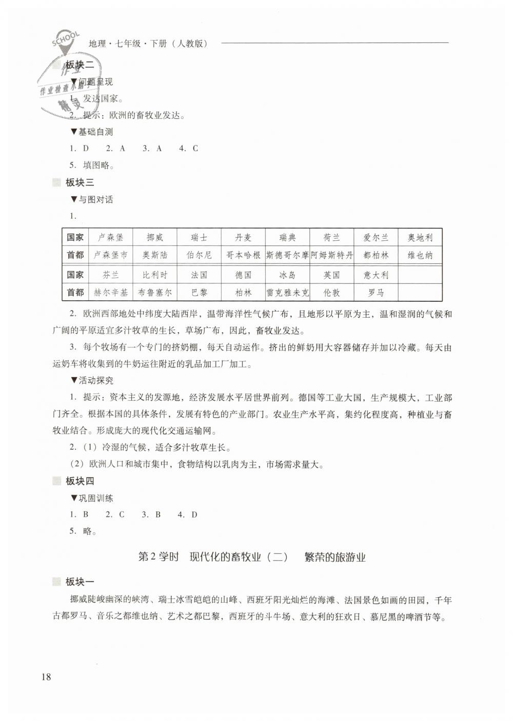 2019年新課程問題解決導(dǎo)學(xué)方案七年級地理下冊人教版 第18頁