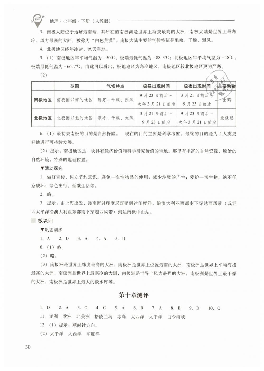 2019年新課程問題解決導(dǎo)學(xué)方案七年級地理下冊人教版 第30頁