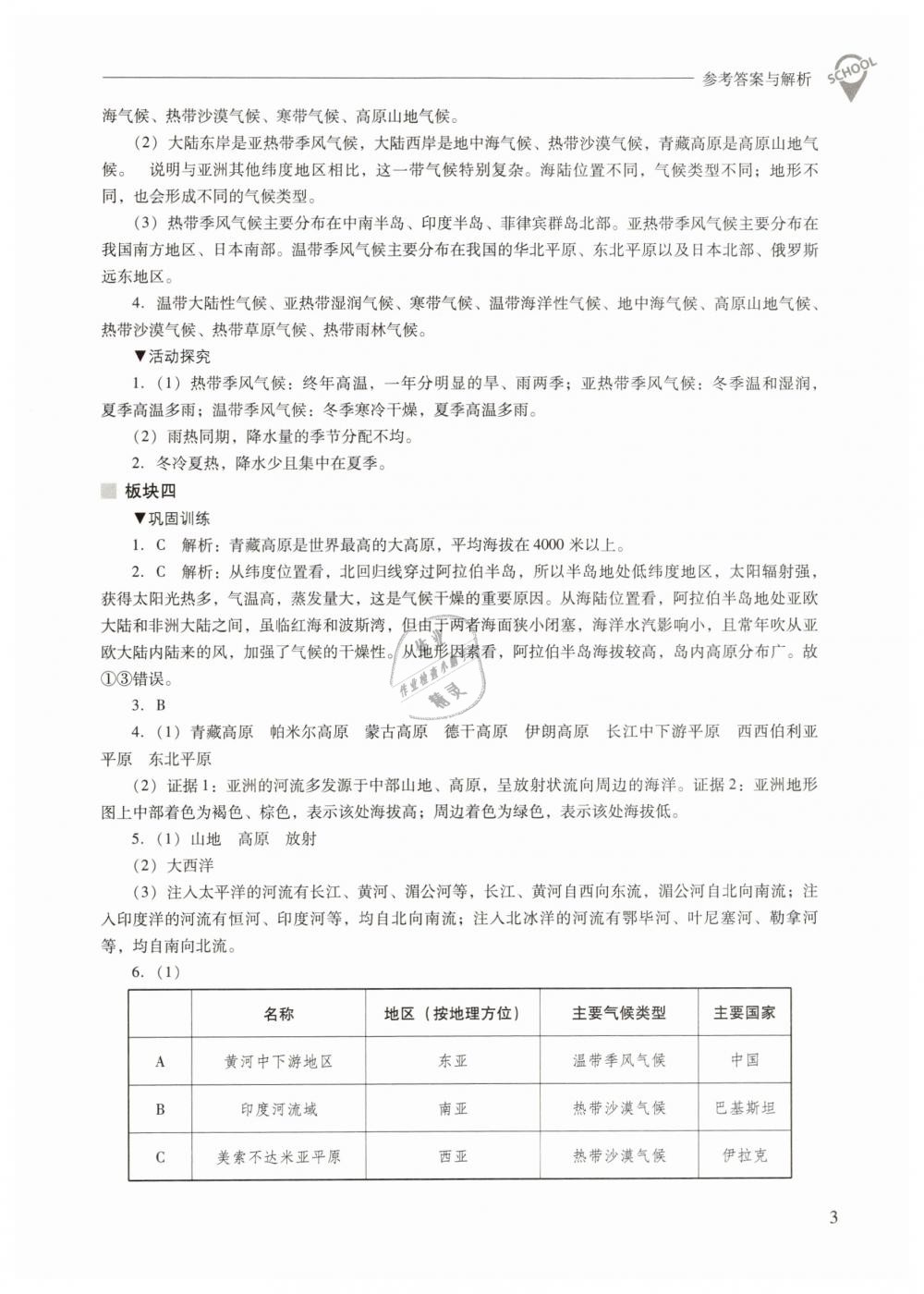 2019年新課程問題解決導(dǎo)學(xué)方案七年級(jí)地理下冊(cè)人教版 第3頁(yè)