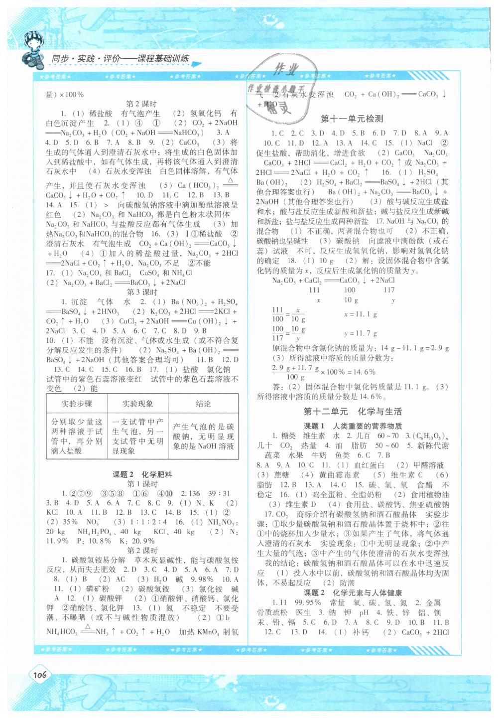 2019年課程基礎(chǔ)訓(xùn)練九年級化學(xué)下冊人教版湖南少年兒童出版社 第5頁