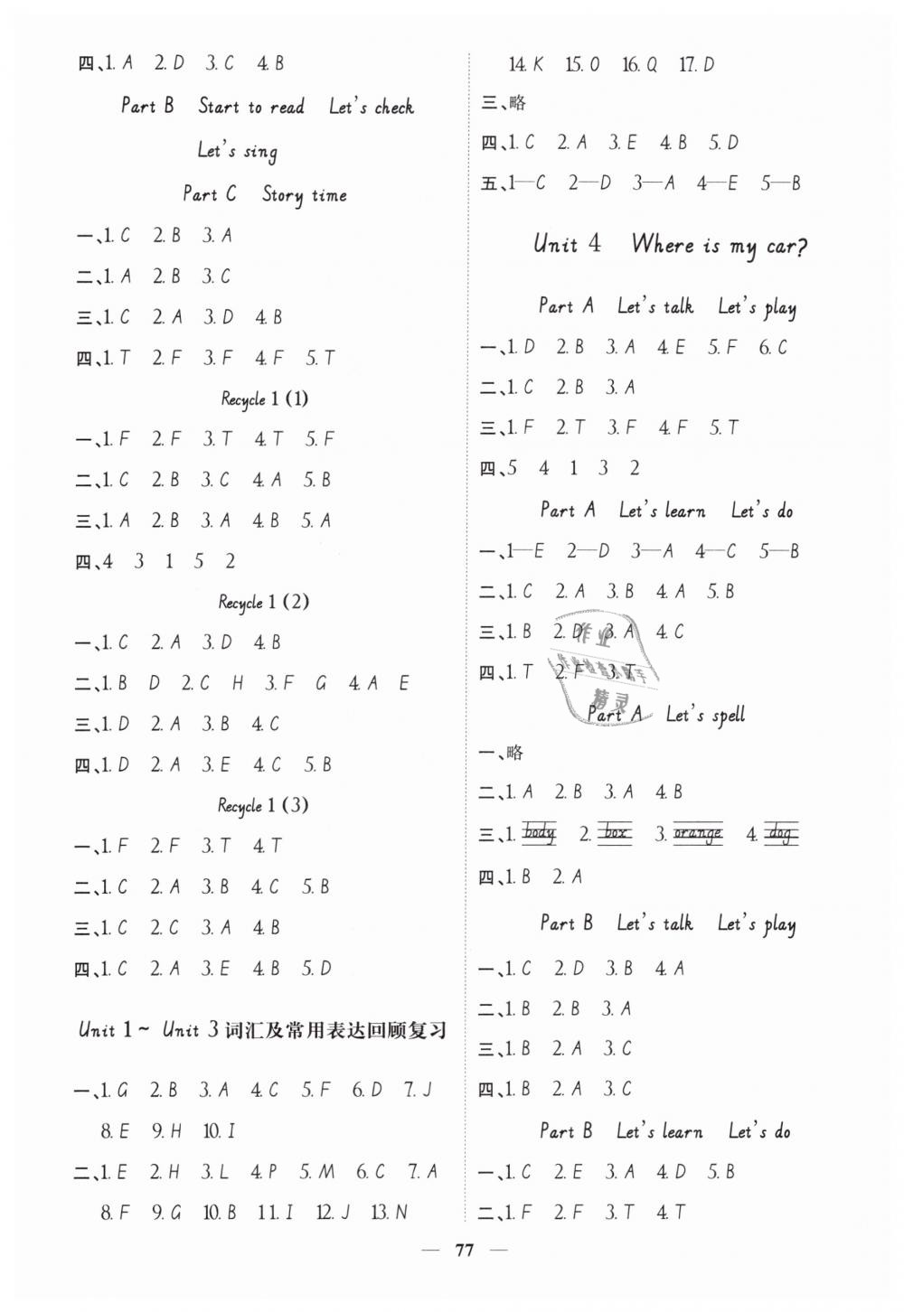 2019年陽光同學(xué)課時(shí)優(yōu)化作業(yè)三年級(jí)英語下冊(cè)人教PEP版 第3頁