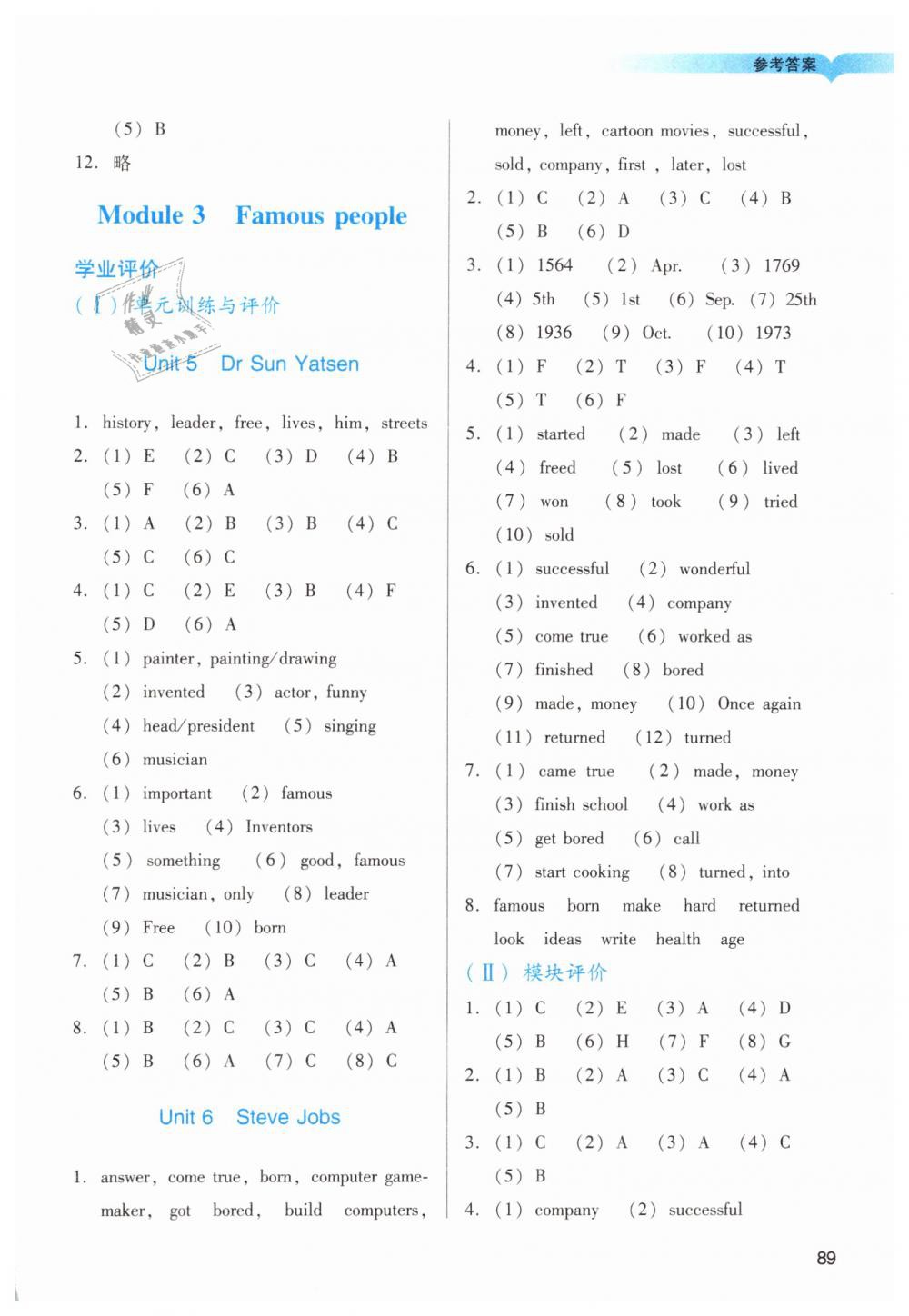 2019年陽光學業(yè)評價六年級英語下冊教科版 第4頁