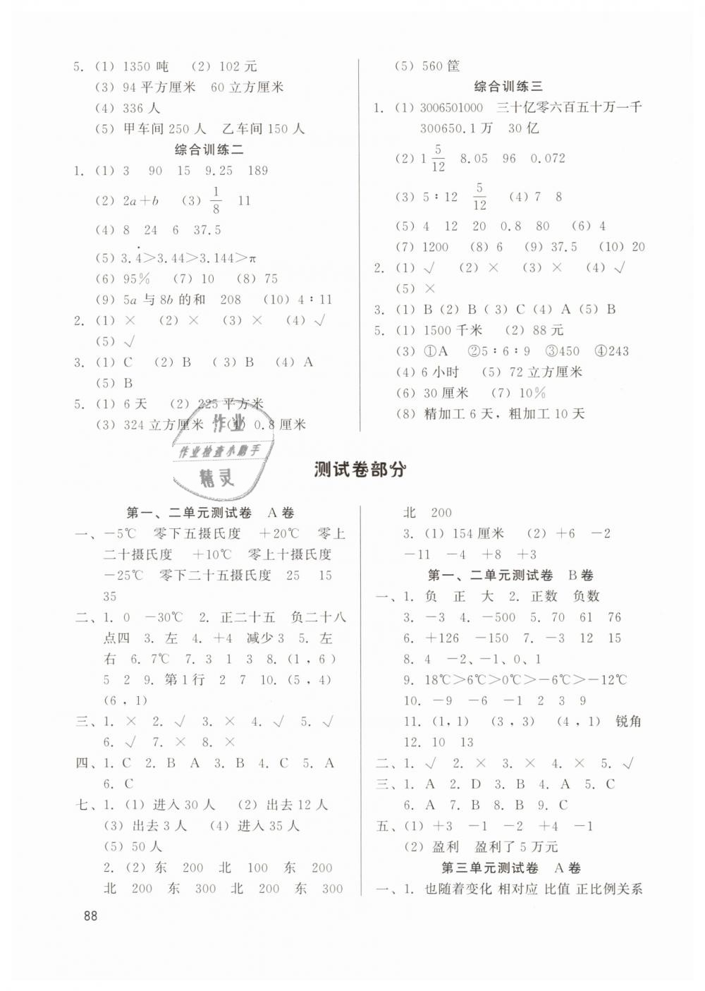 2019年基本功訓練六年級數(shù)學下冊冀教版 第8頁