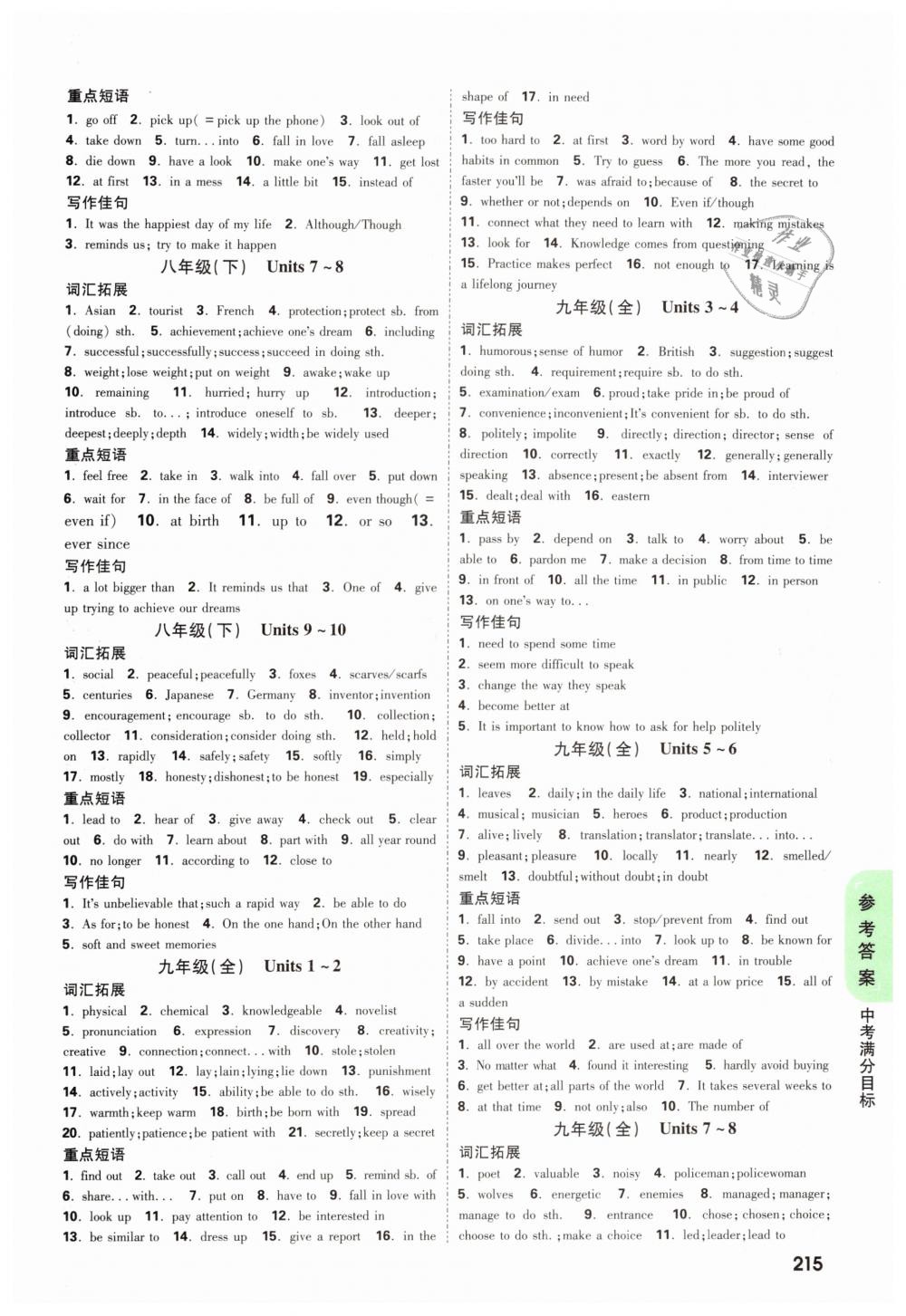 2019年万唯教育中考试题研究九年级英语河北专版 第36页