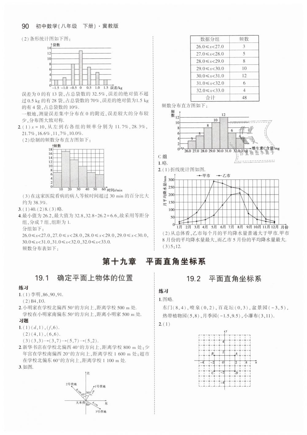 2019年5年中考3年模擬初中數(shù)學(xué)八年級(jí)下冊(cè)冀教版 第48頁(yè)