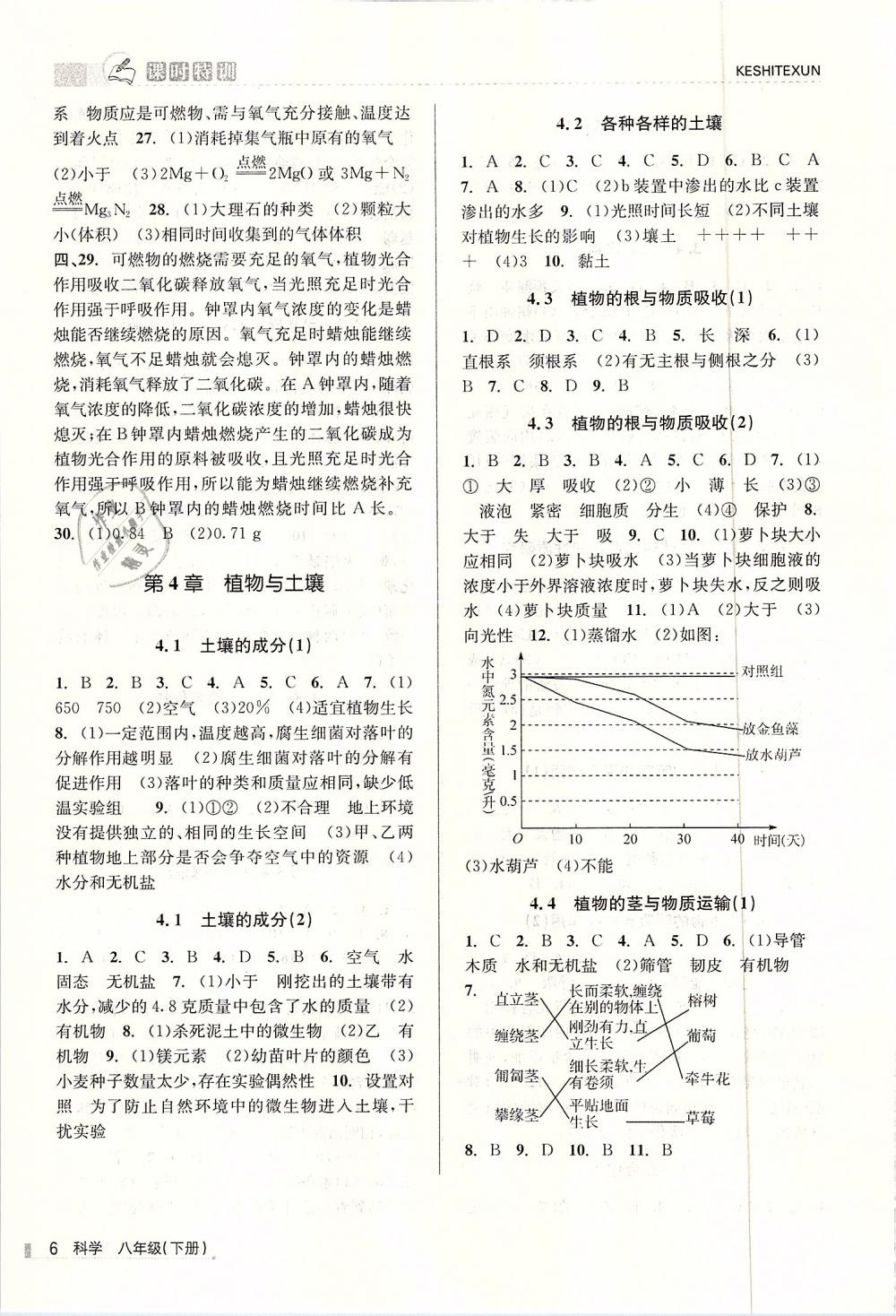 2019年浙江新課程三維目標(biāo)測評課時特訓(xùn)八年級科學(xué)下冊浙教版 第6頁