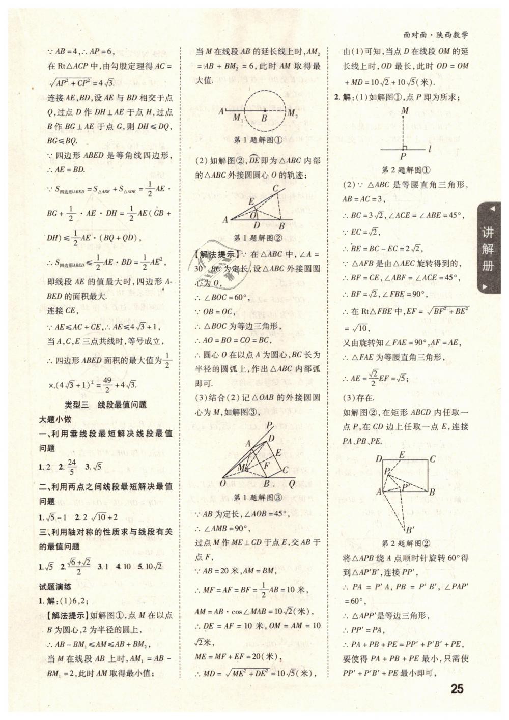 2019年陕西中考面对面九年级数学 第25页