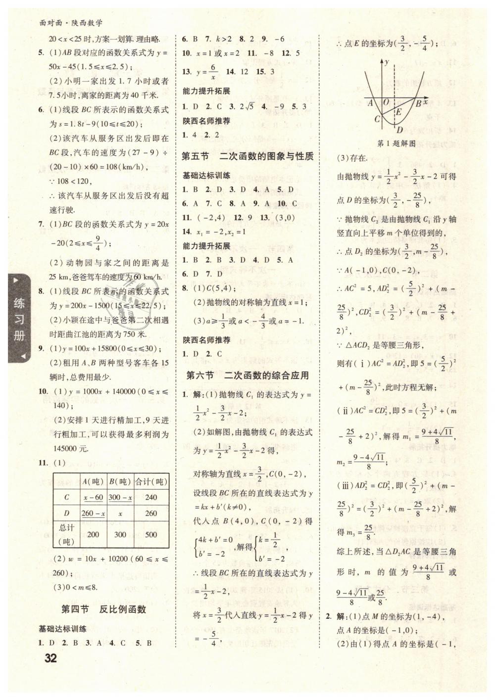 2019年陕西中考面对面九年级数学 第32页