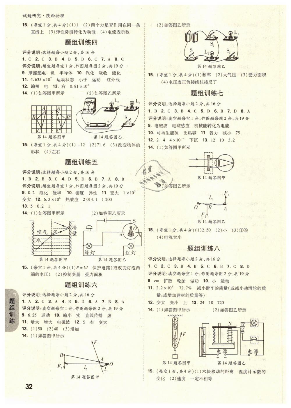 2019年萬唯教育中考試題研究九年級物理陜西專版 第32頁